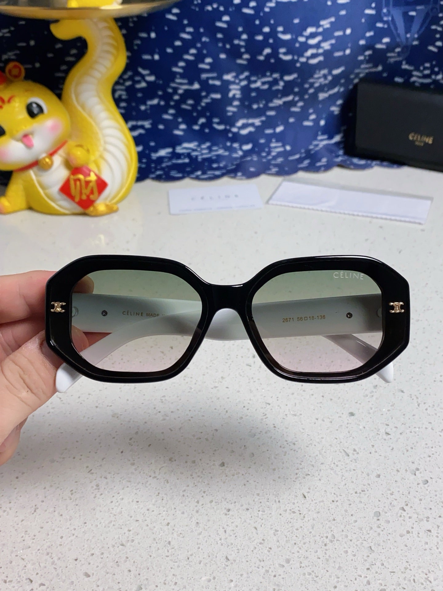 Celine Fashion Silver Lens Sunglasses for Women - 372026 - detail image 4