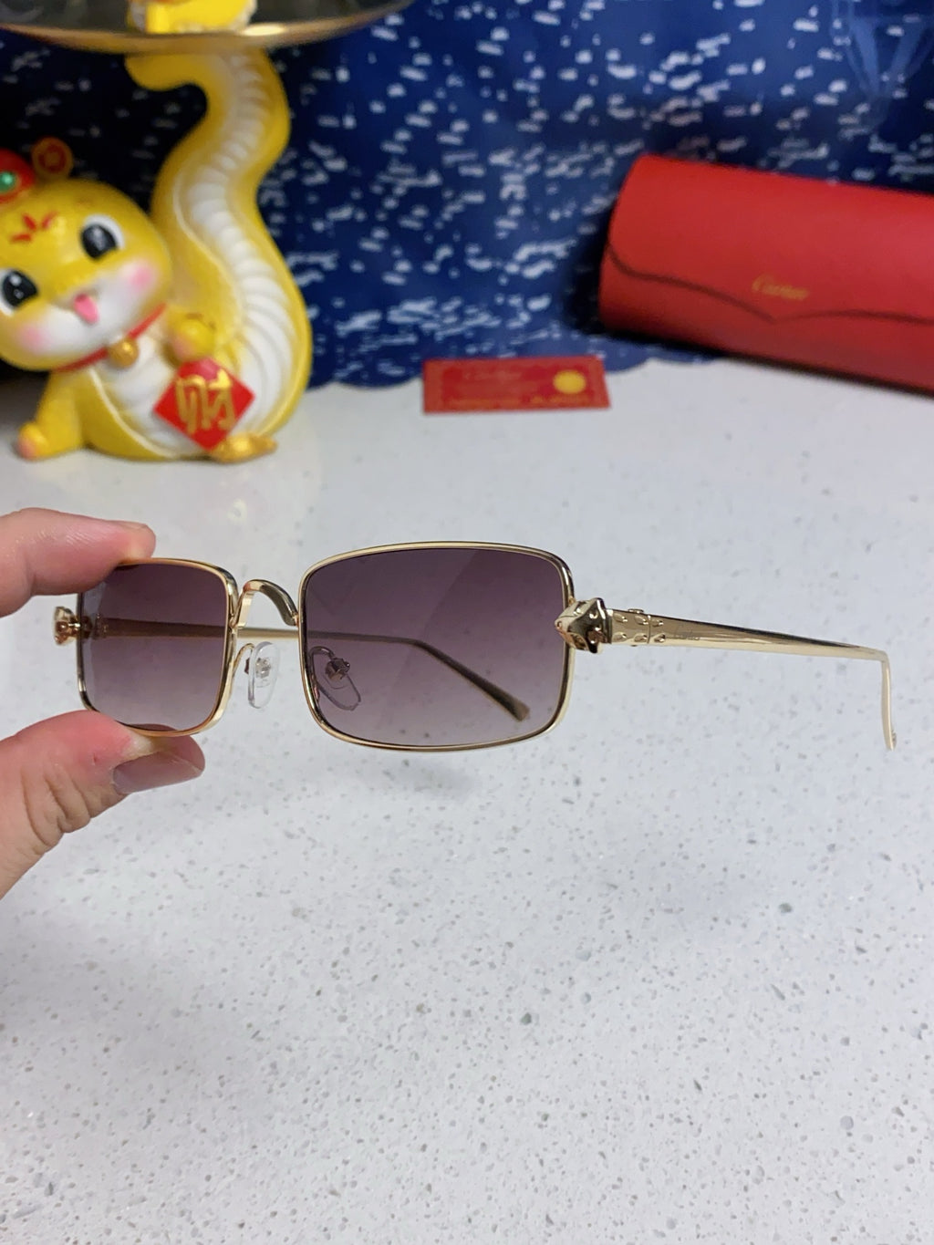 Cartier CT0473S Metal Square Silver Lens Sunglasses for Men & Women - 465918 - detail image 6