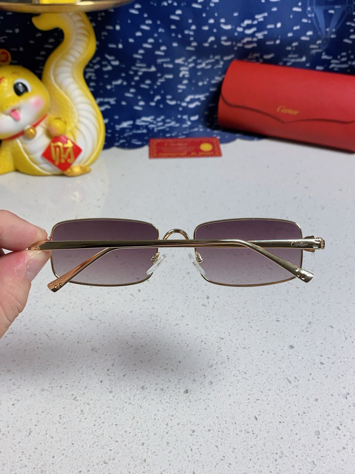 Cartier CT0473S Metal Square Silver Lens Sunglasses for Men & Women - 465918 - detail image 5