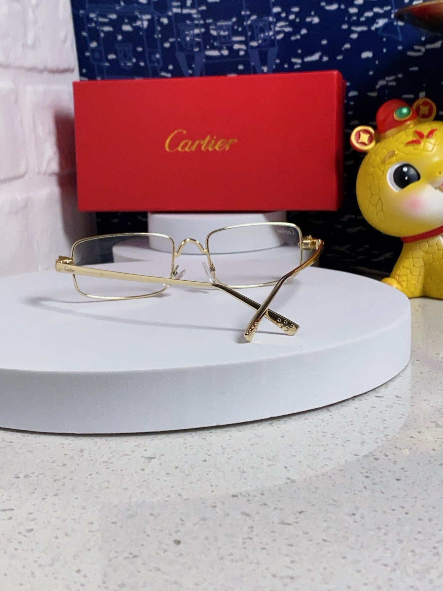 Cartier CT0473S Metal Square Silver Lens Sunglasses for Men & Women - detail image 3