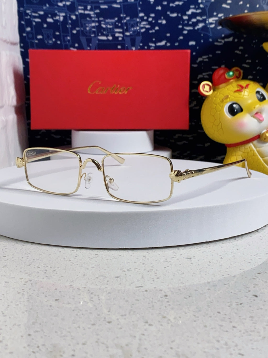 Cartier CT0473S Metal Square Silver Lens Sunglasses for Men & Women
