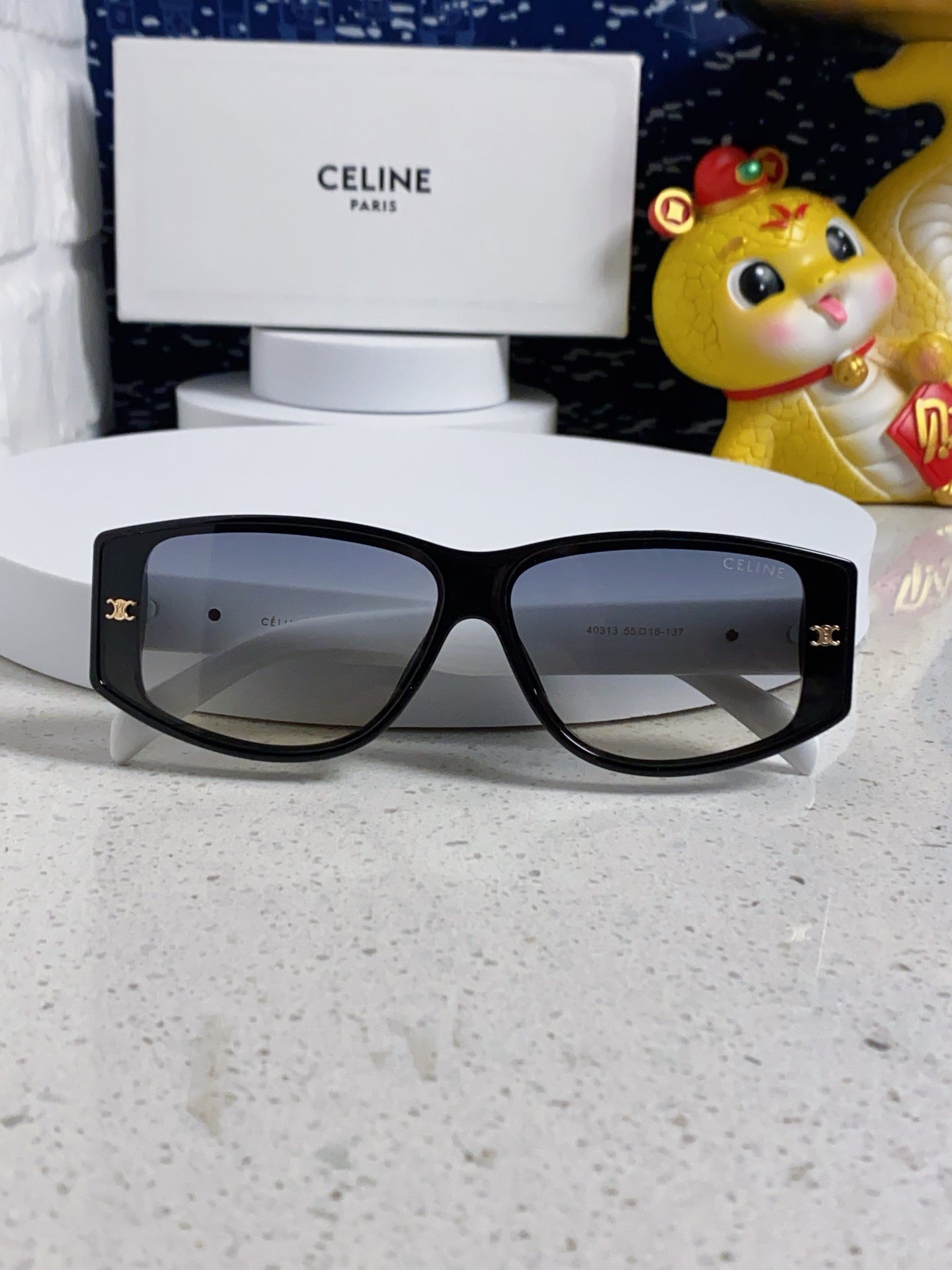 Celine Oversized Silver Lens Sunglasses for Women - detail image 8