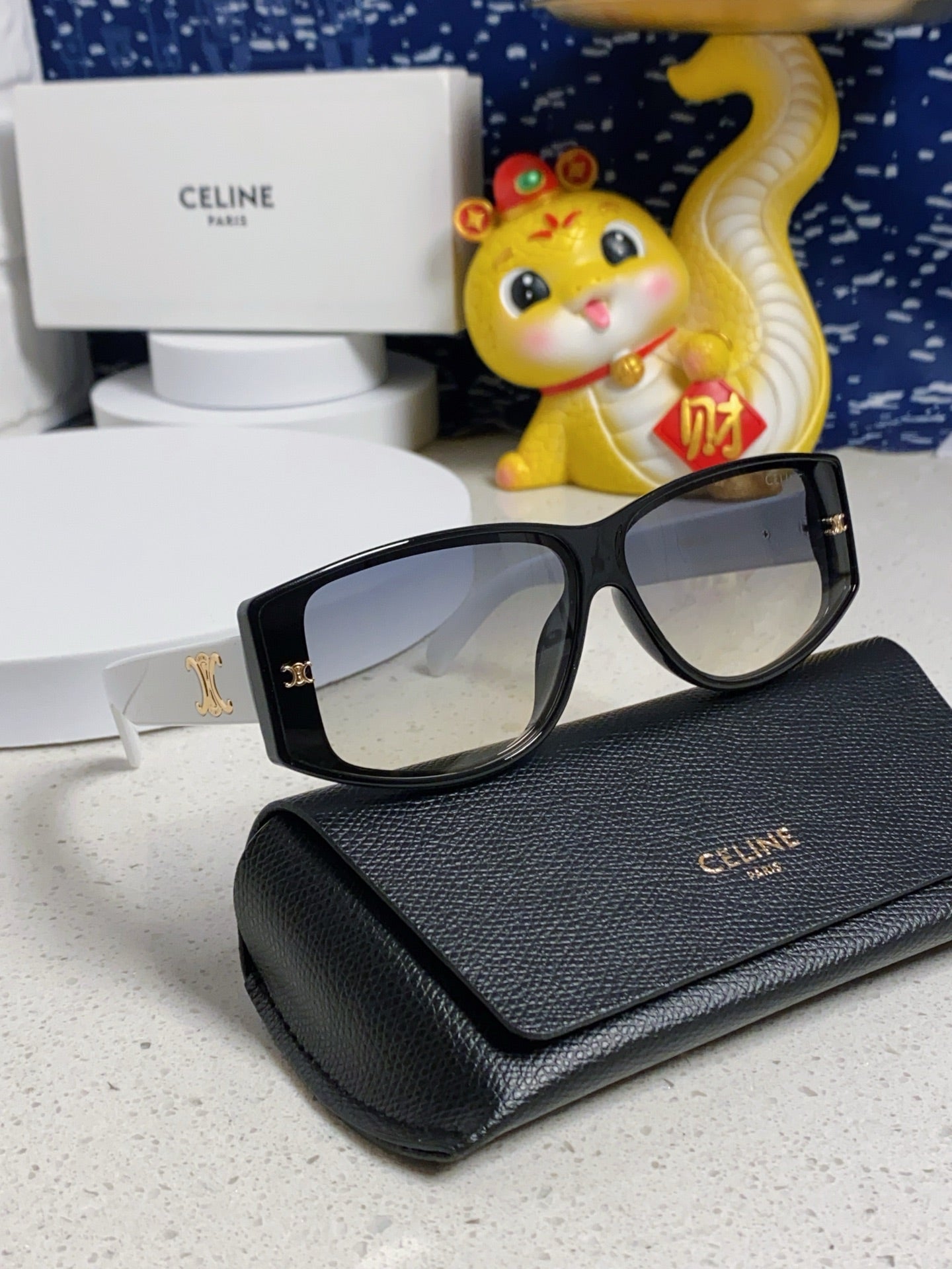 Celine Oversized Silver Lens Sunglasses for Women - detail image 9