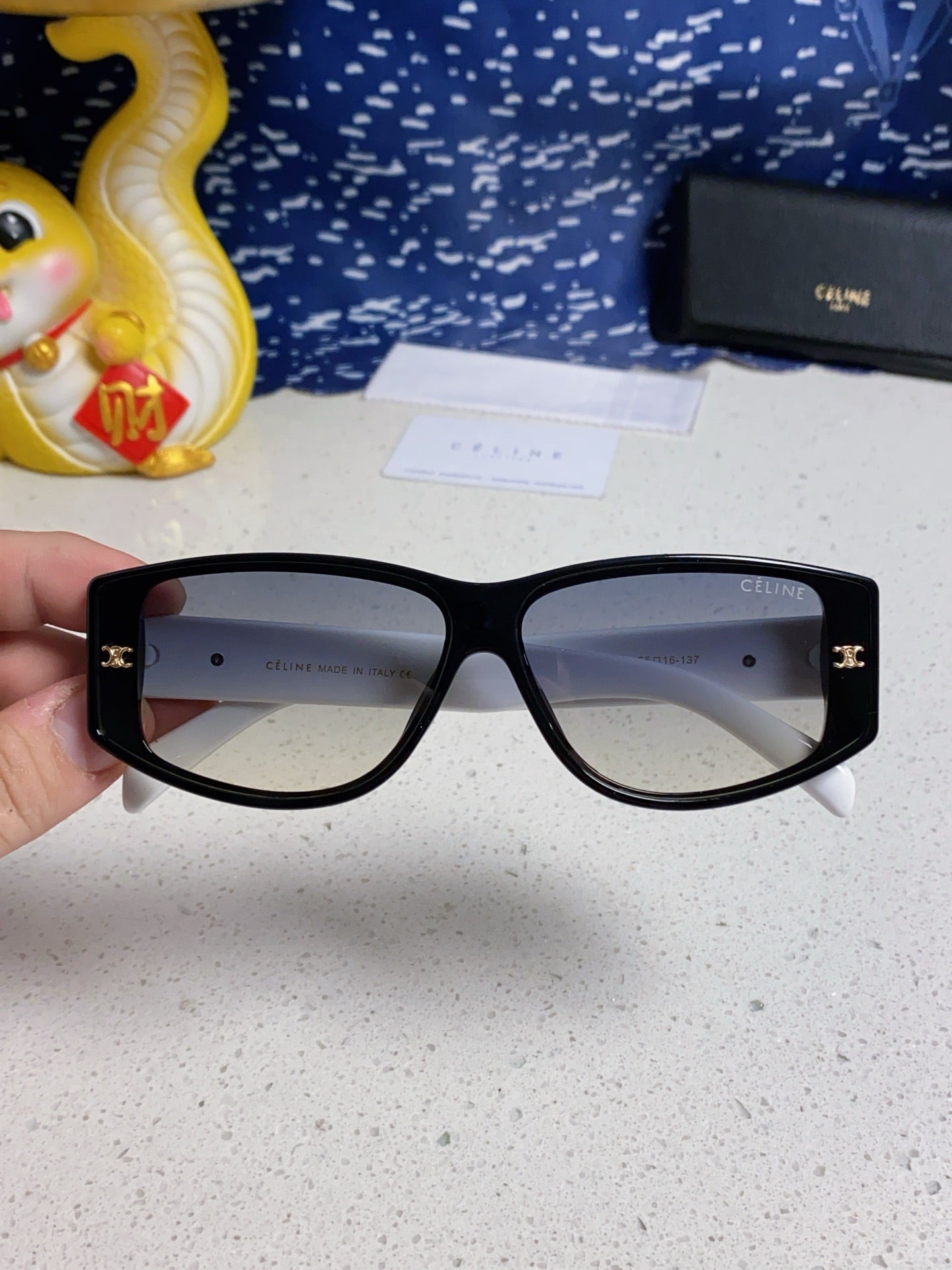 Celine Oversized Silver Lens Sunglasses for Women - detail image 4