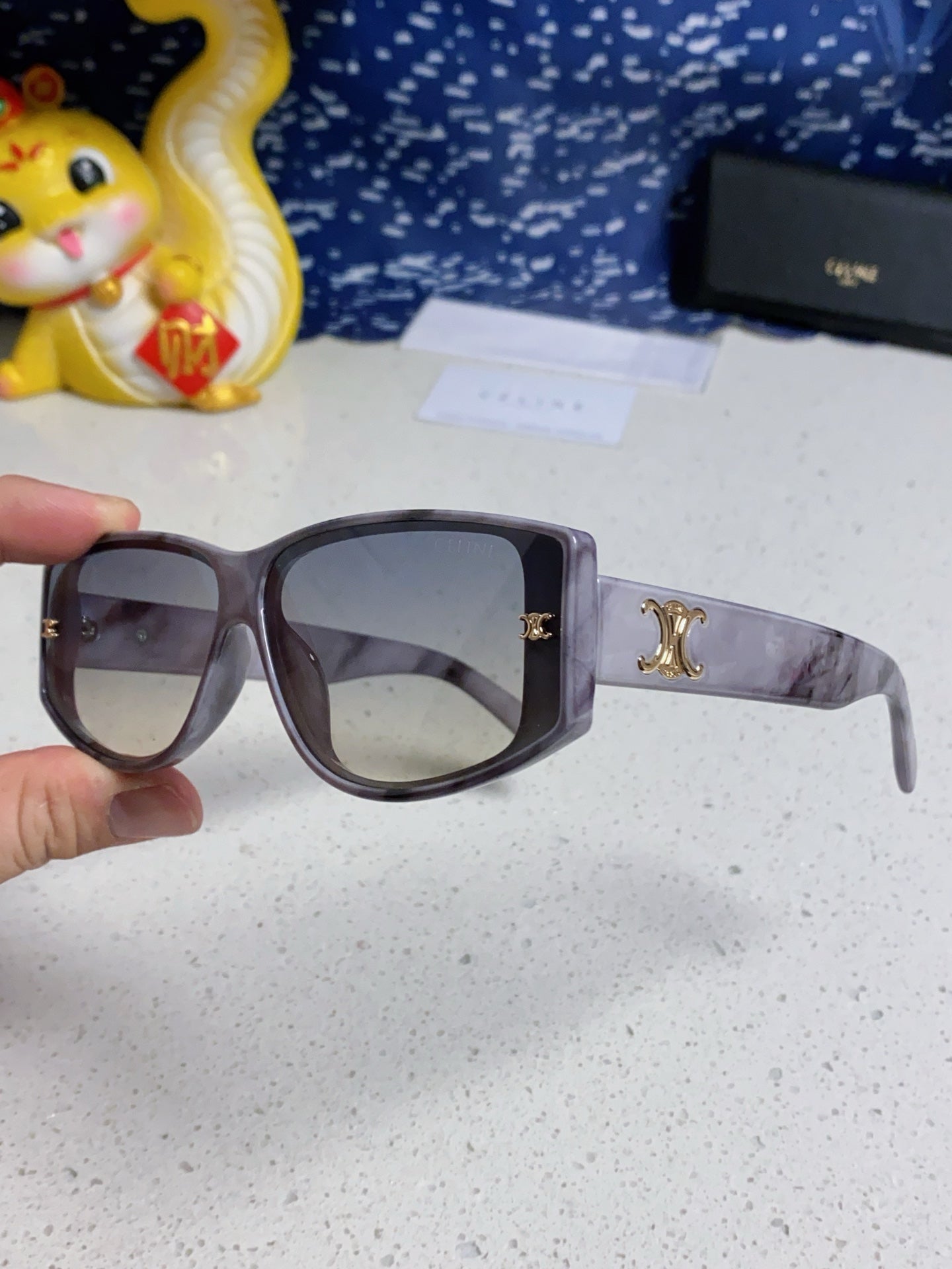 Celine Oversized Gray Lens Sunglasses for Women - detail image 6