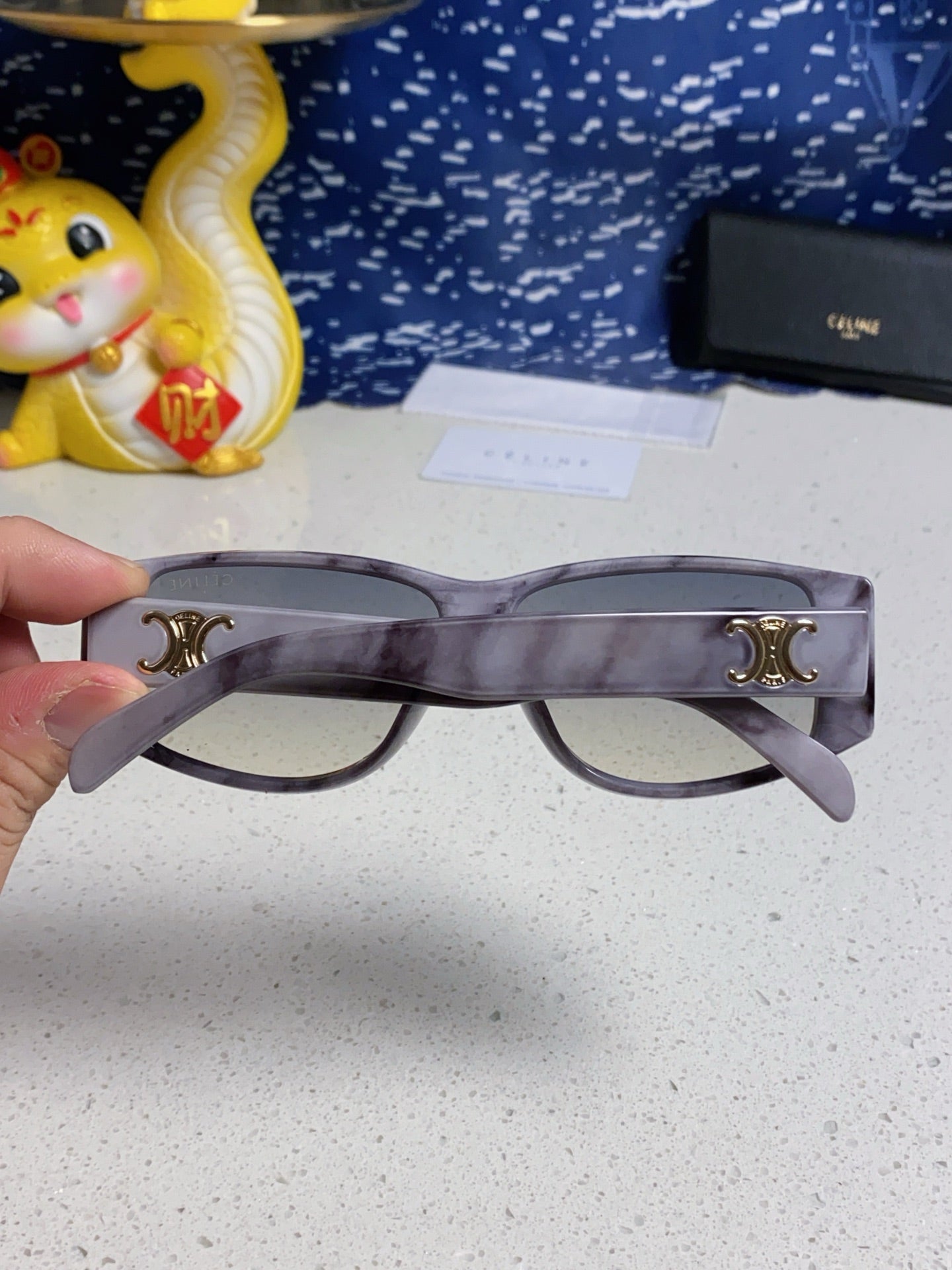 Celine Oversized Gray Lens Sunglasses for Women - detail image 5