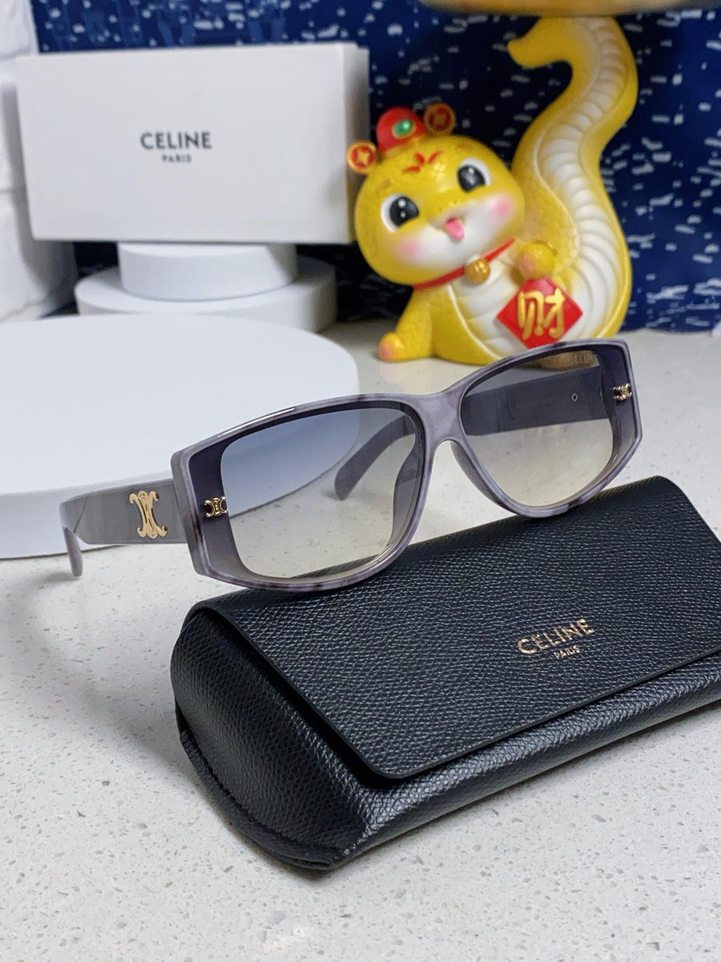 Celine Oversized Gray Lens Sunglasses for Women - detail image 9