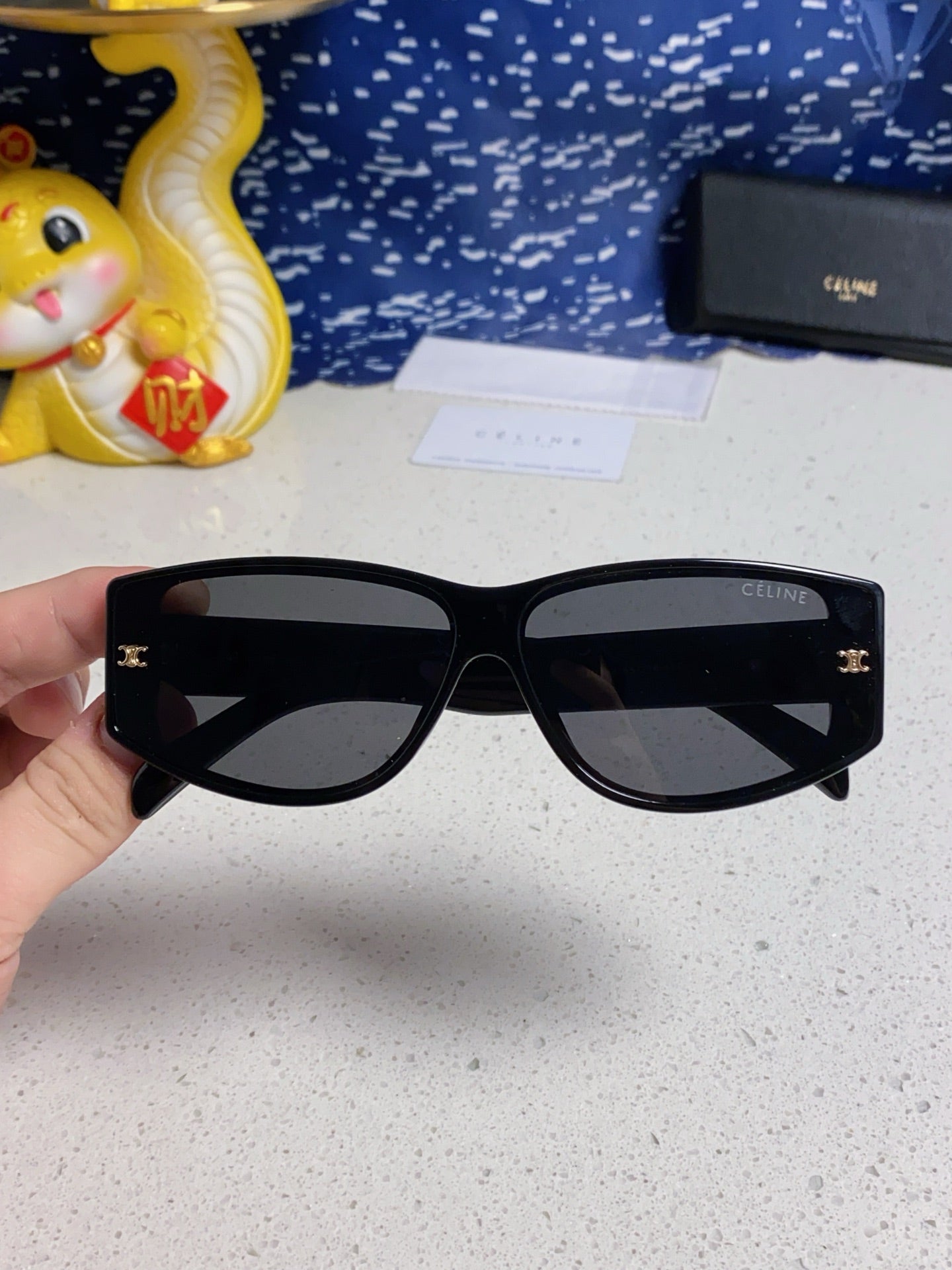 Celine Oversized Brown Lens Sunglasses for Women - detail image 4