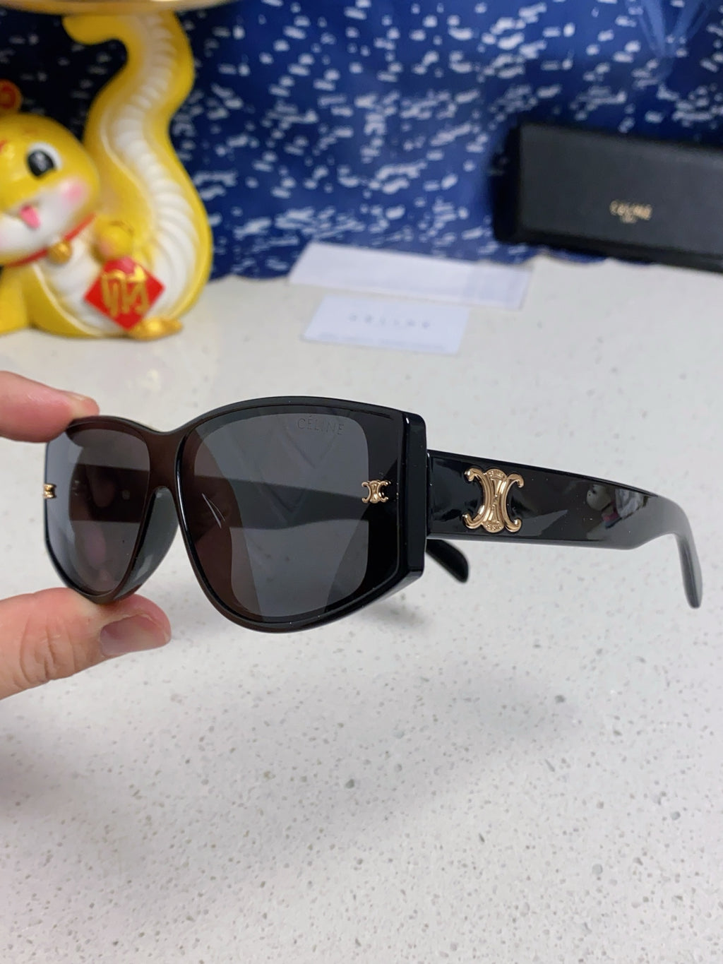 Celine Oversized Brown Lens Sunglasses for Women - detail image 6