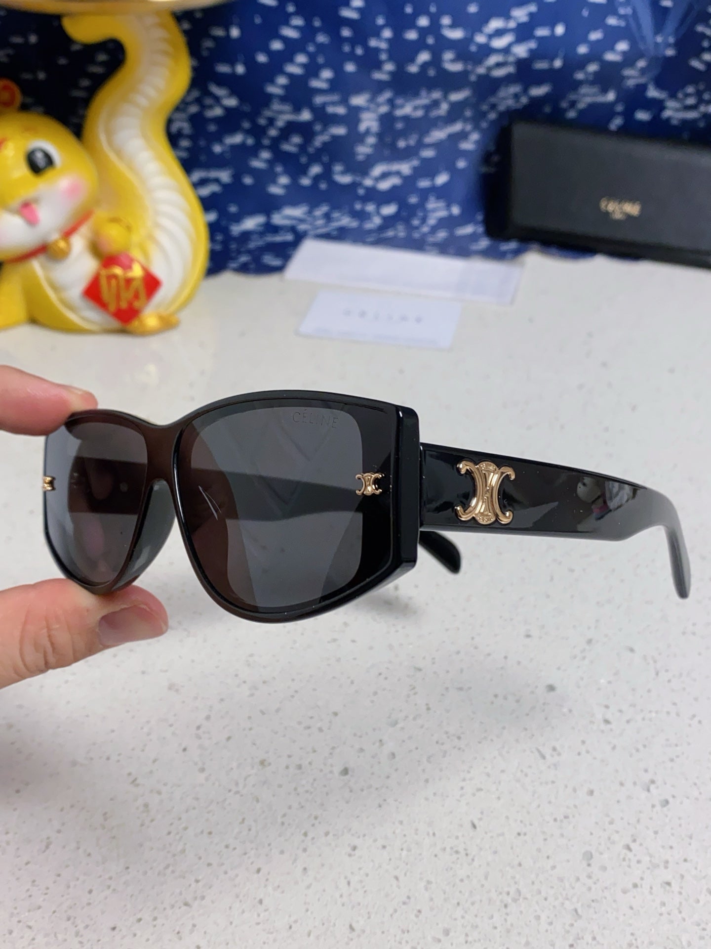 Celine Oversized Brown Lens Sunglasses for Women - detail image 6