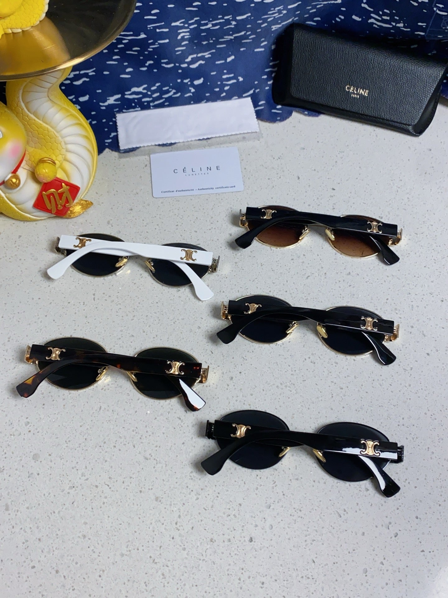 Celine Round Blue Lens Sunglasses for Men & Women - 398834 - detail image 11