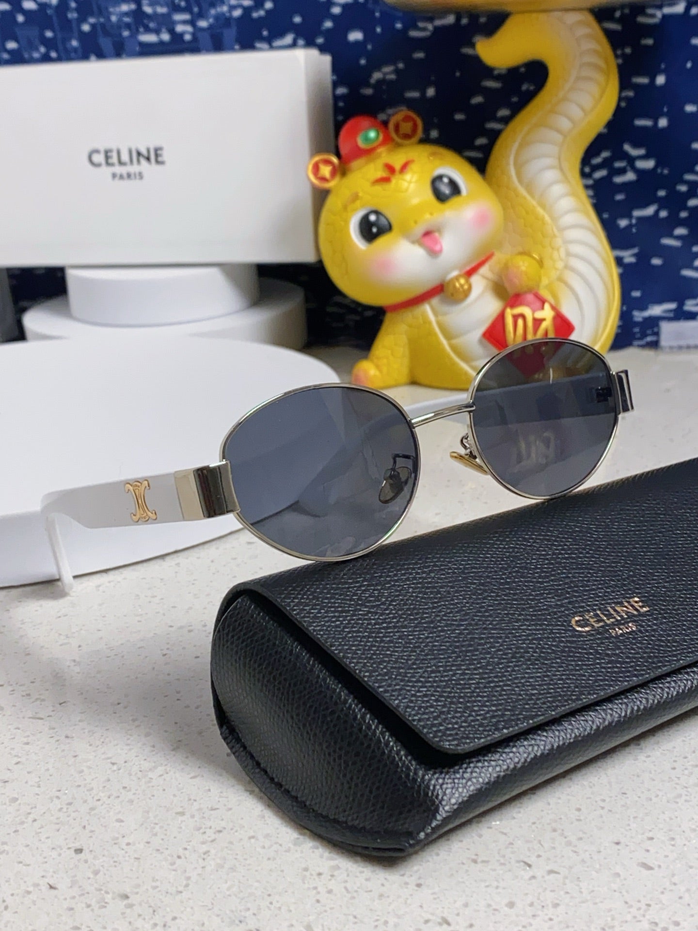 Celine Round Silver Lens Sunglasses for Men & Women - 398832 - detail image 10