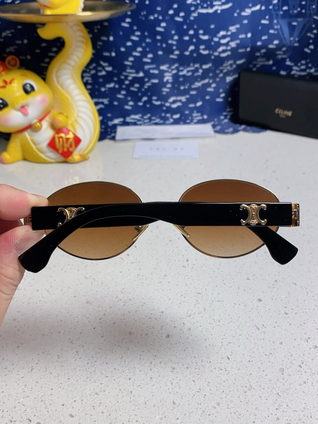 Celine Round Brown Lens Sunglasses for Men & Women - 398833 - detail image 5