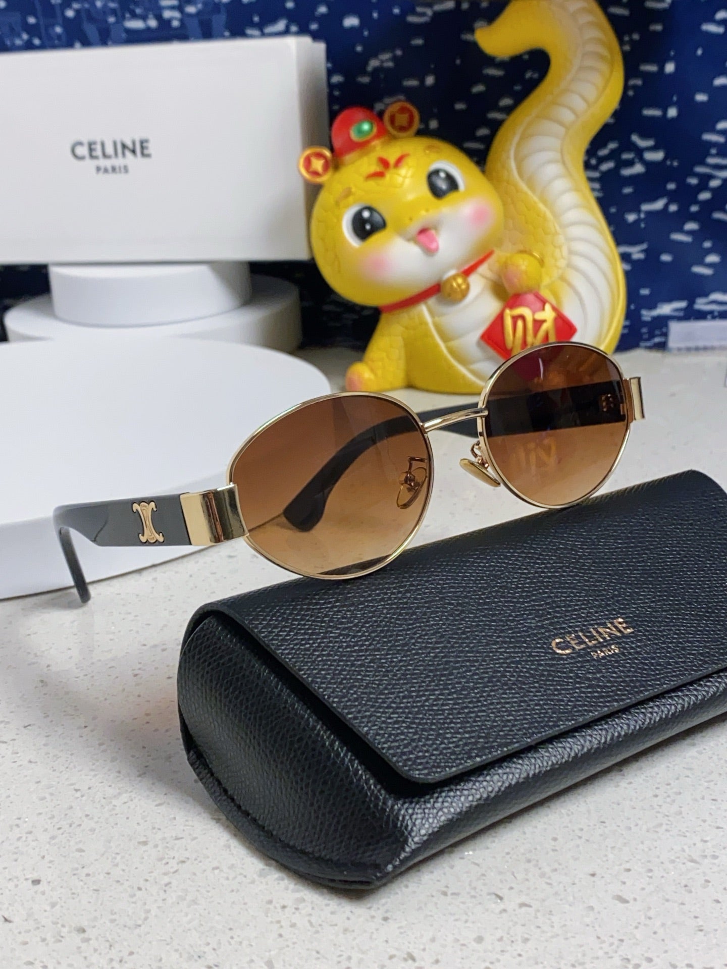 Celine Round Brown Lens Sunglasses for Men & Women - 398833 - detail image 10