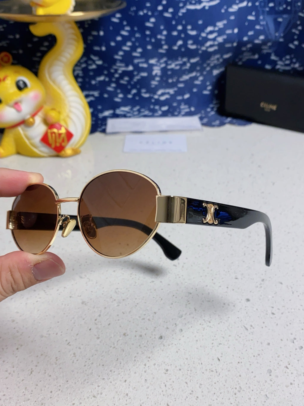 Celine Round Brown Lens Sunglasses for Men & Women - 398833 - detail image 6