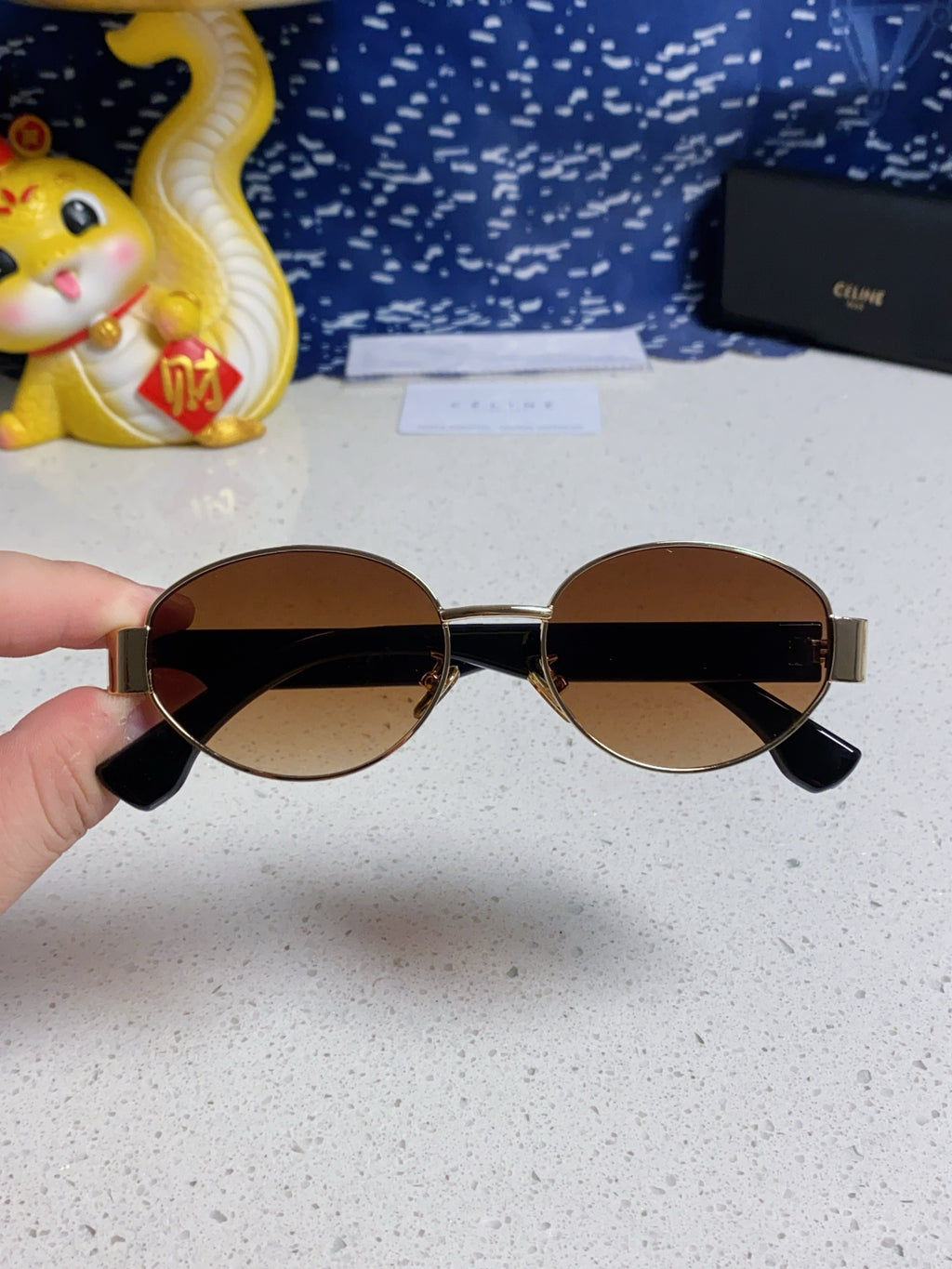 Celine Round Brown Lens Sunglasses for Men & Women - 398833 - detail image 4