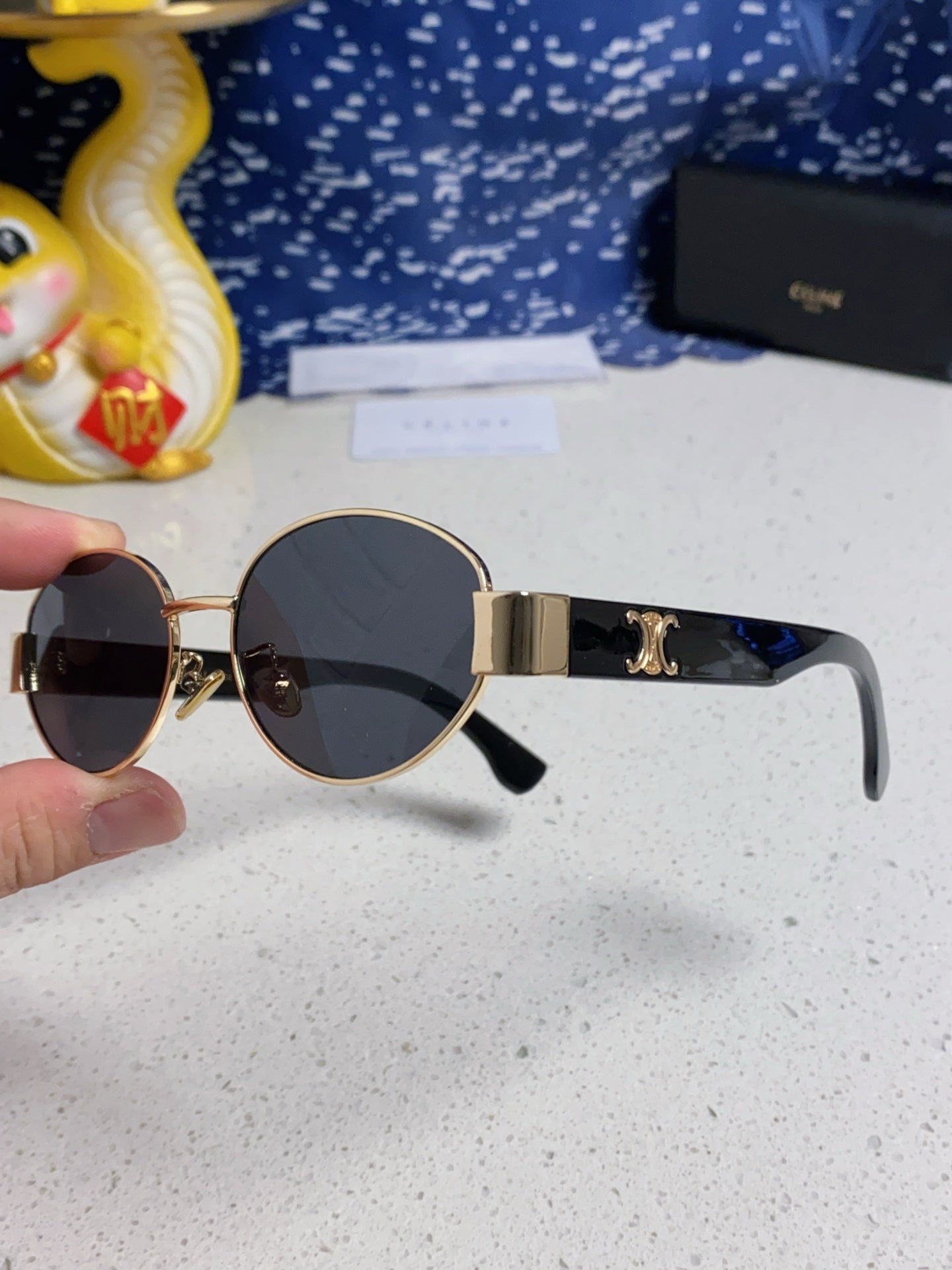 Celine Round Blue Lens Sunglasses for Men & Women - 398834 - detail image 6