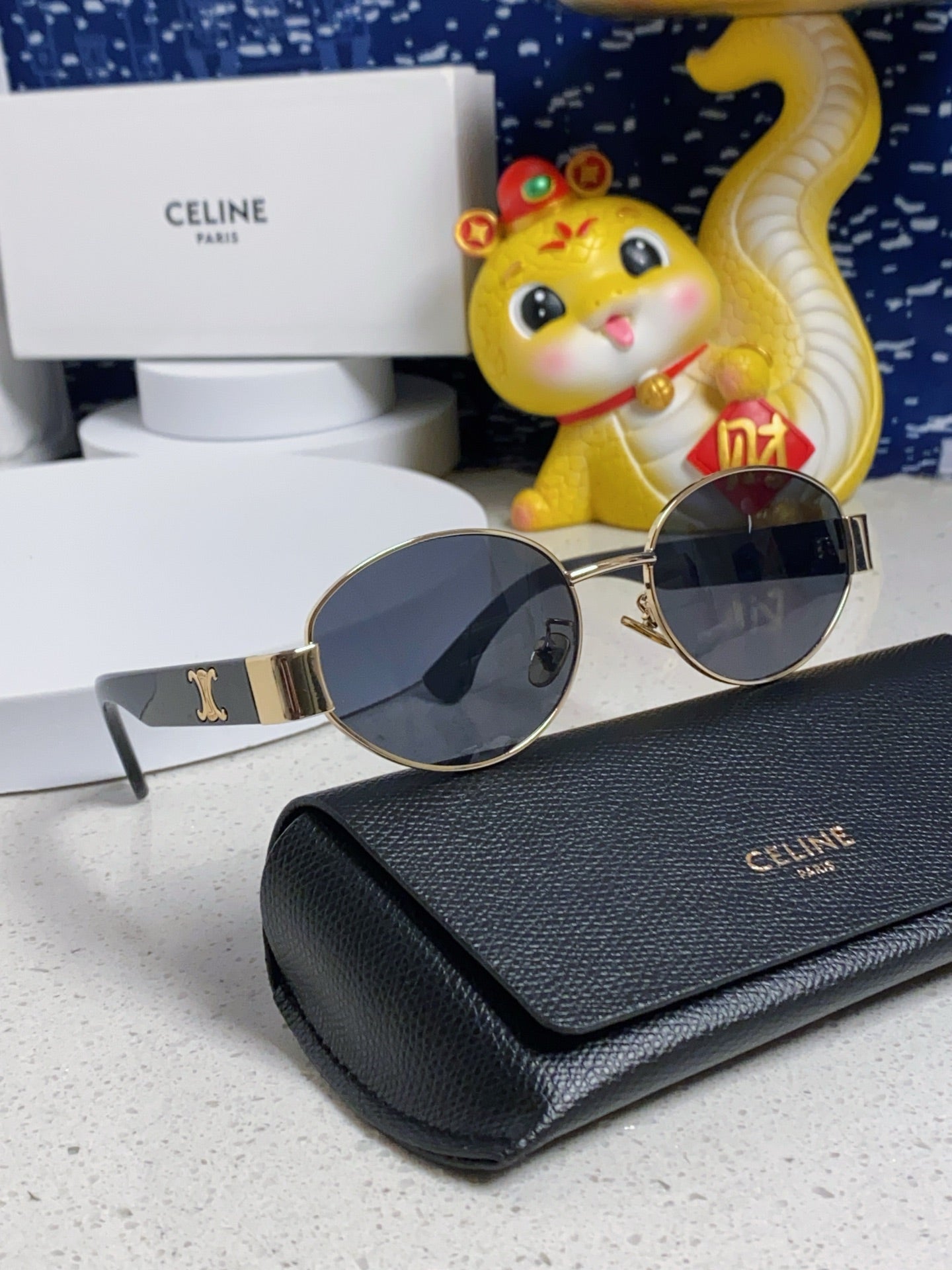 Celine Round Blue Lens Sunglasses for Men & Women - 398834 - detail image 10