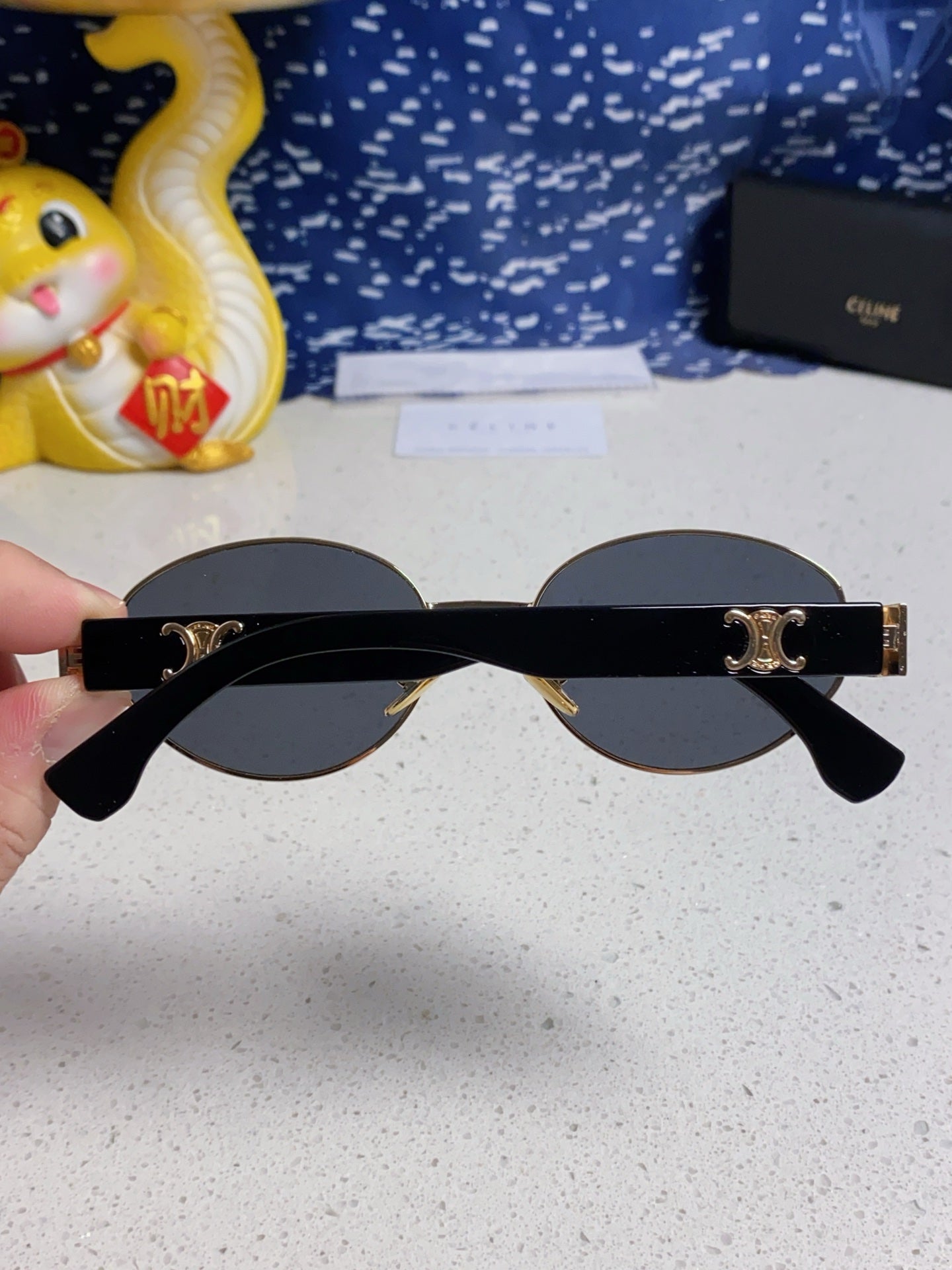 Celine Round Blue Lens Sunglasses for Men & Women - 398834 - detail image 5