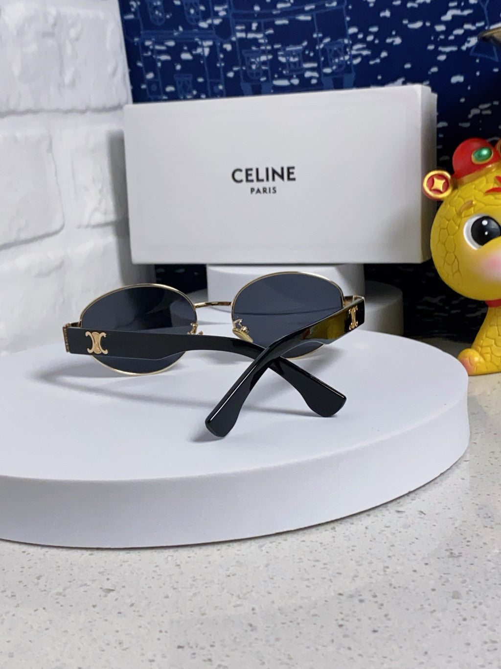 Celine Round Blue Lens Sunglasses for Men & Women - 398834 - detail image 3