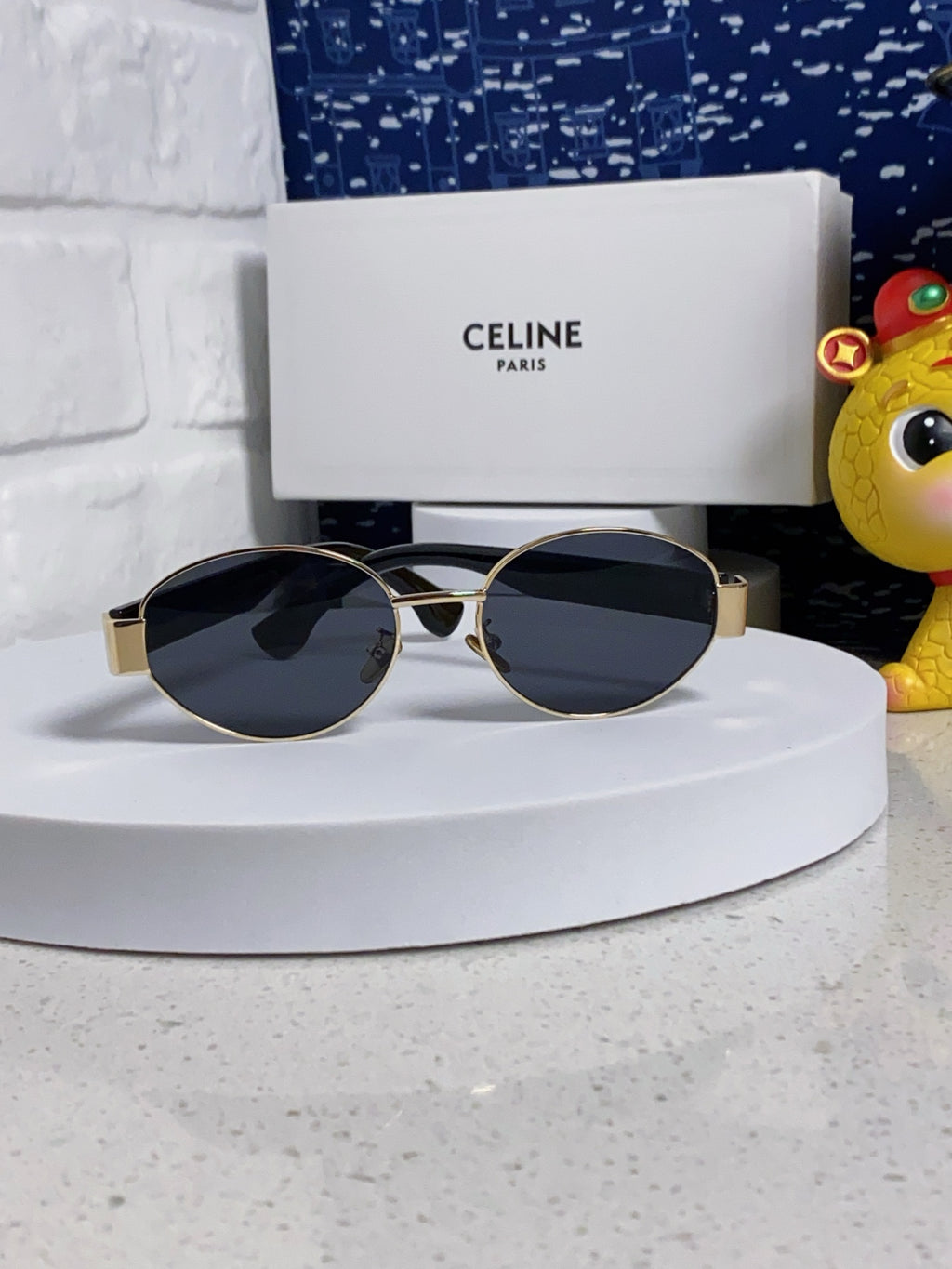 Celine Round Blue Lens Sunglasses for Men & Women - 398834 - detail image 2