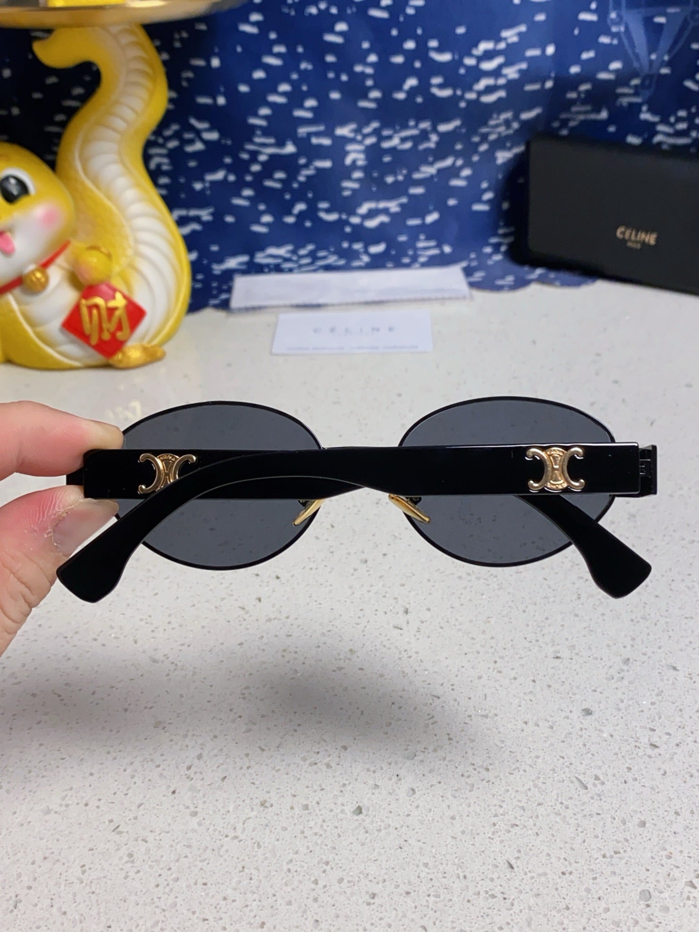 Celine Round Blue Lens Sunglasses for Men & Women - 398835 - detail image 5