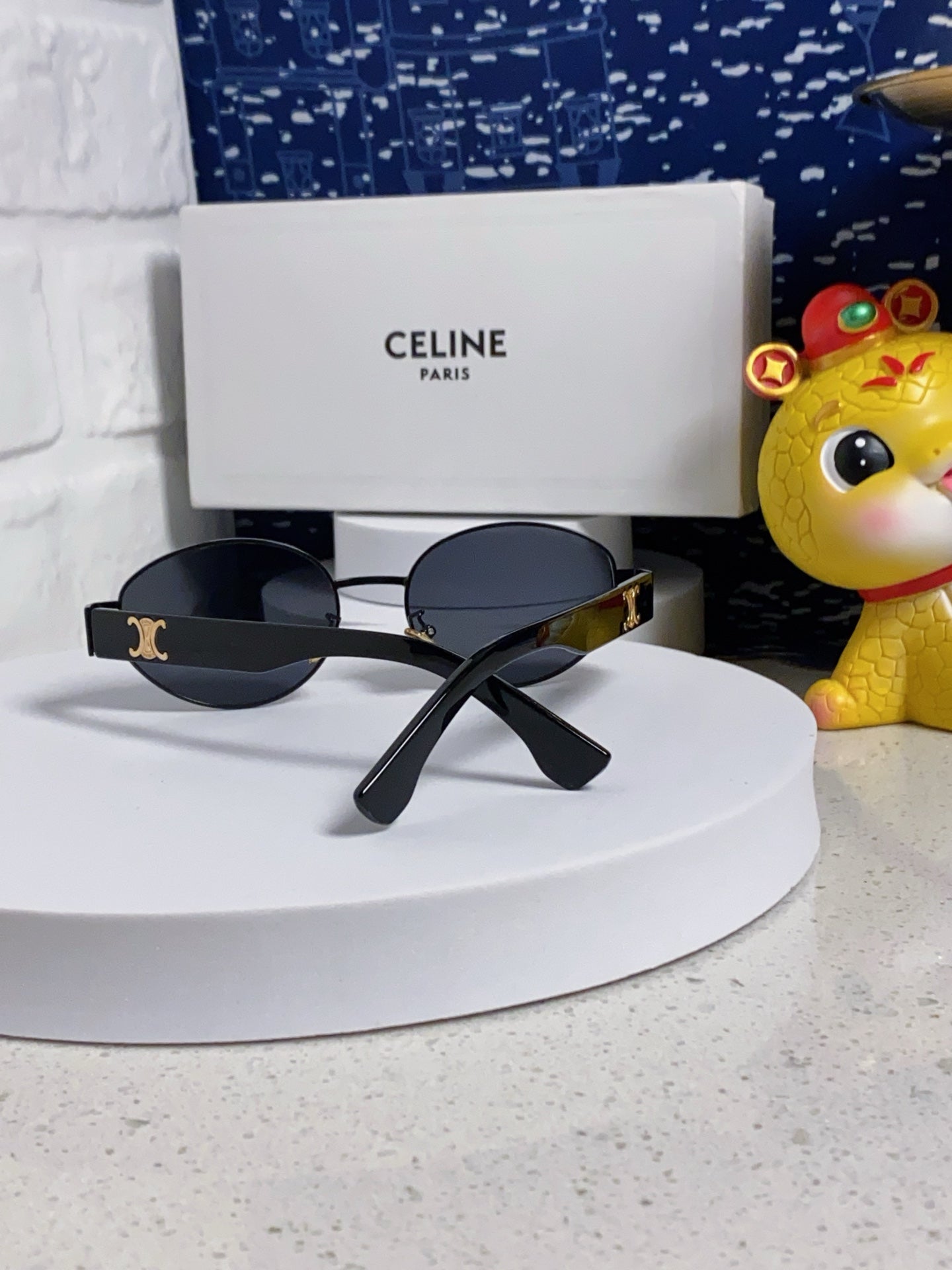 Celine Round Blue Lens Sunglasses for Men & Women - 398835 - detail image 3