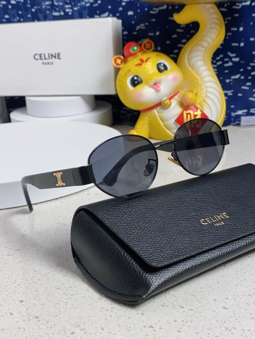 Celine Round Blue Lens Sunglasses for Men & Women - 398835 - detail image 10