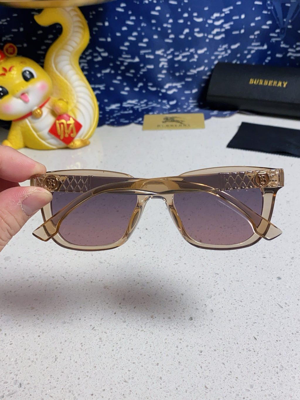 Burberry Polarized Fashion Silver Lens Sunglasses for Men & Women - 399110 - detail image 5