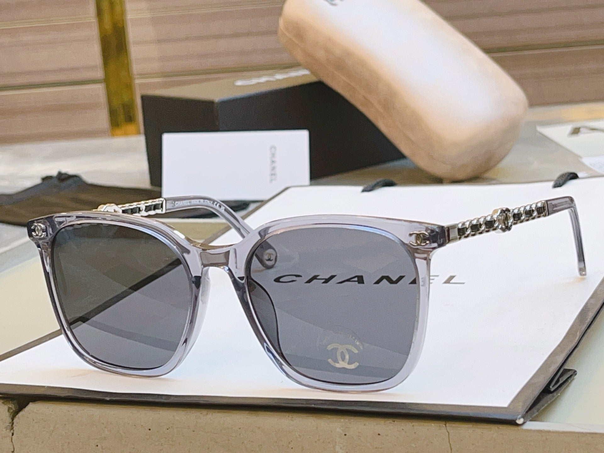 Chanel CH0771 Fashion Gray Lens Sunglasses for Men & Women - detail image 2