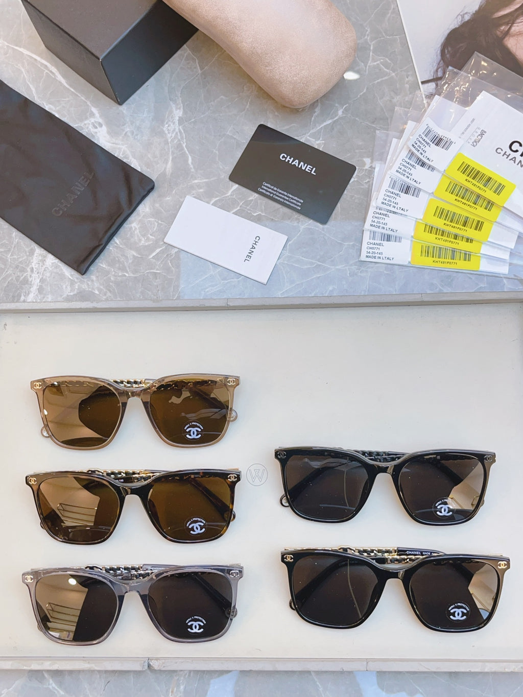 Chanel CH0771 Fashion Black Lens Sunglasses for Men & Women - detail image 6