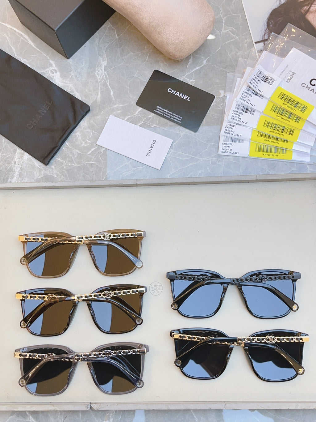 Chanel CH0771 Fashion Black Lens Sunglasses for Men & Women - detail image 7