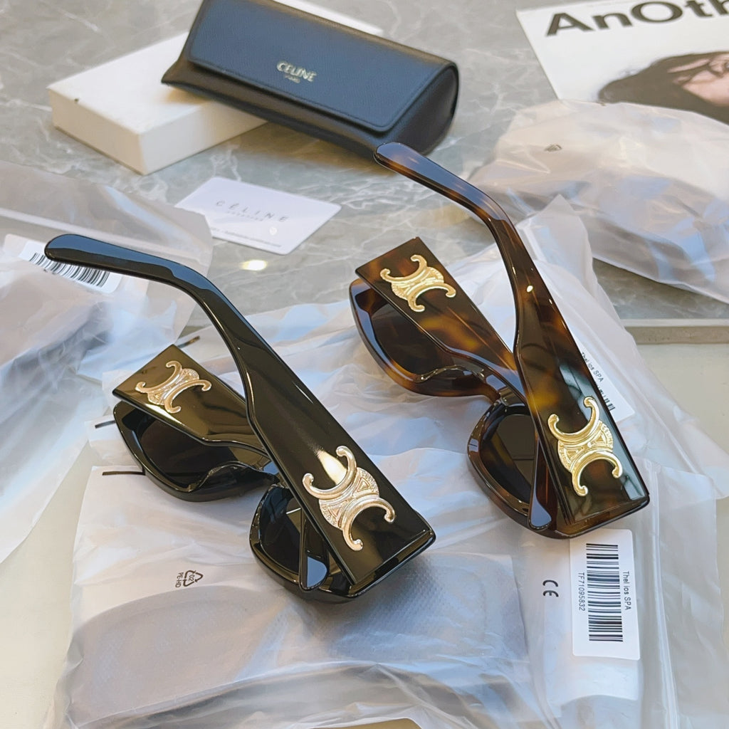 Celine CL40282U Fashion Red Lens Sunglasses for Men & Women