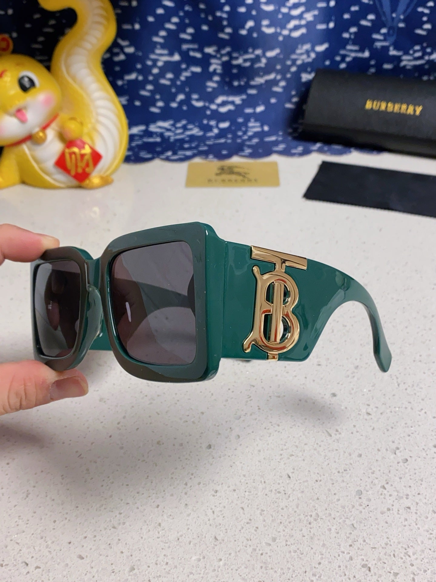 Burberry Oversized Blue Lens Sunglasses for Men & Women - 449578 - detail image 6