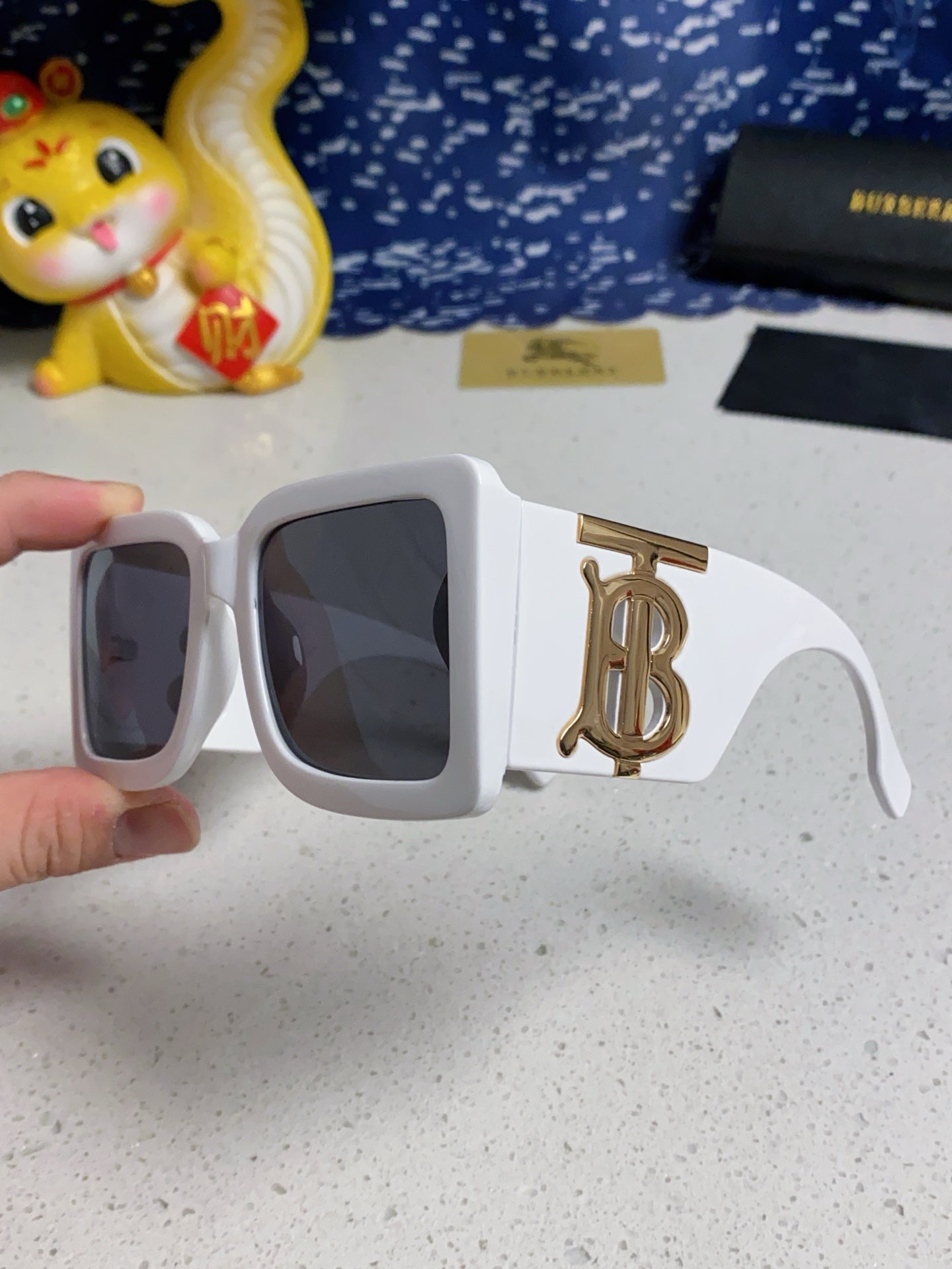 Burberry Oversized Silver Lens Sunglasses for Men & Women - 416031 - detail image 6