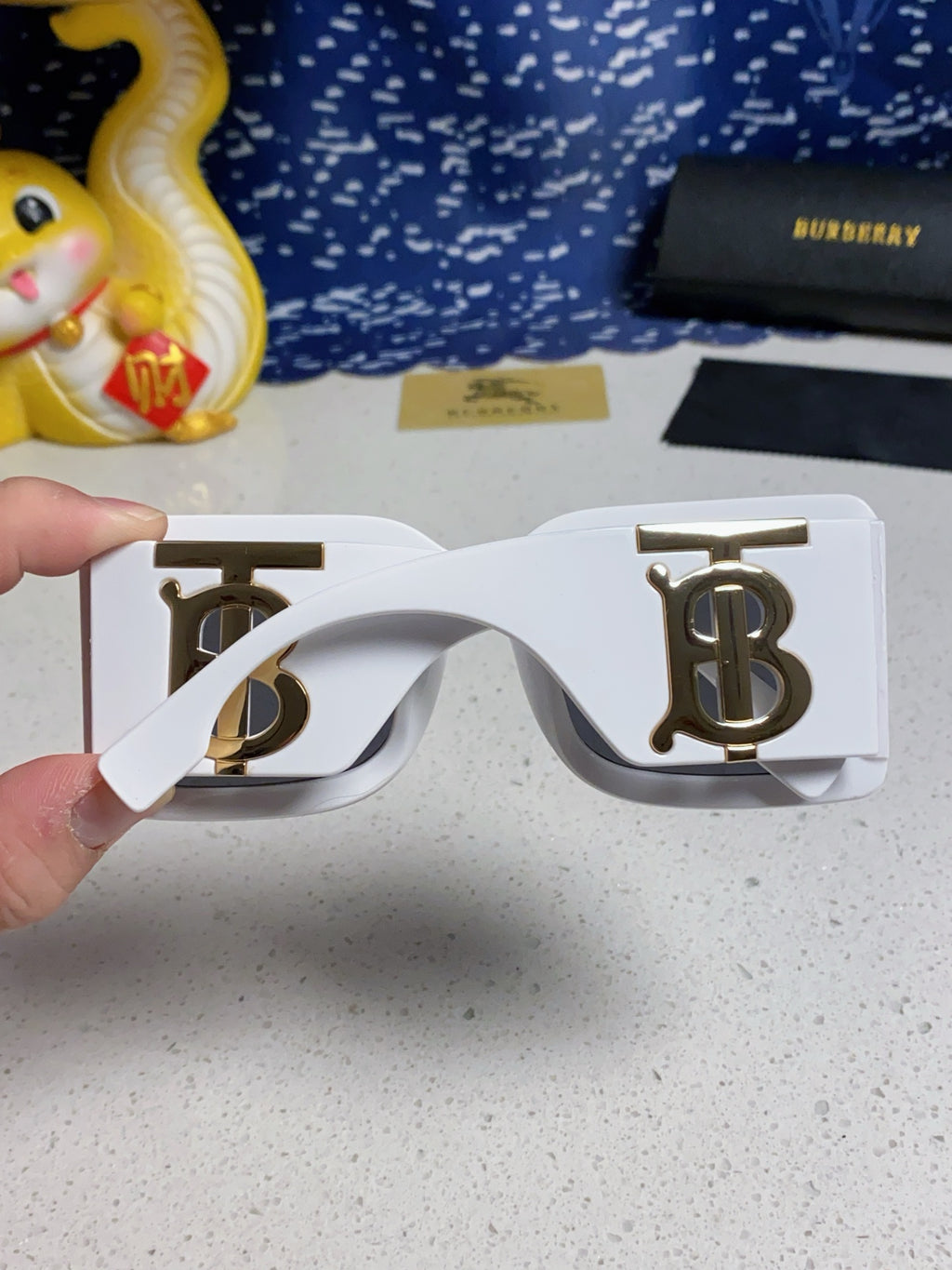 Burberry Oversized Silver Lens Sunglasses for Men & Women - detail image 5