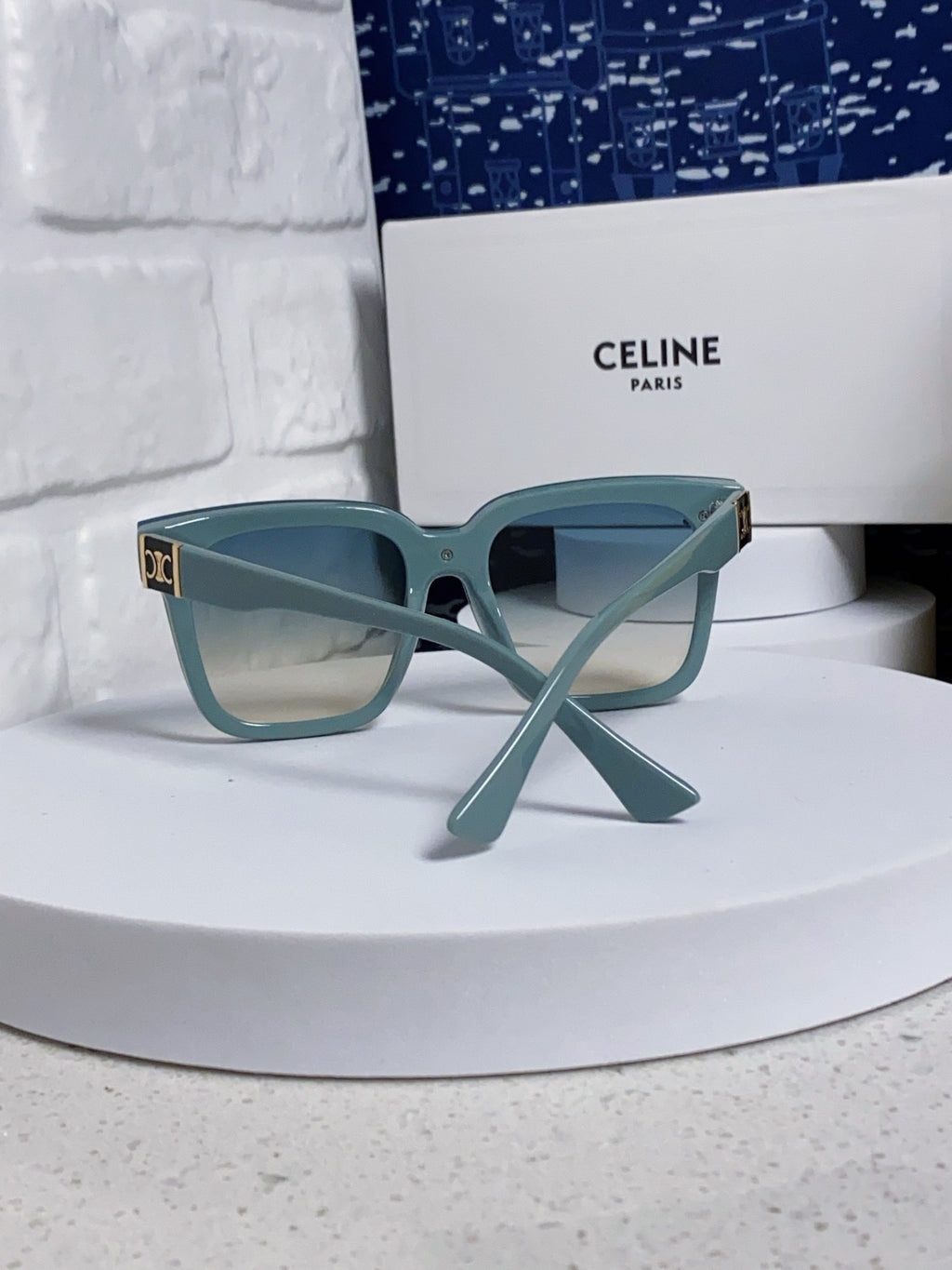 Celine Polarized Square Silver Lens Sunglasses for Men & Women - detail image 3