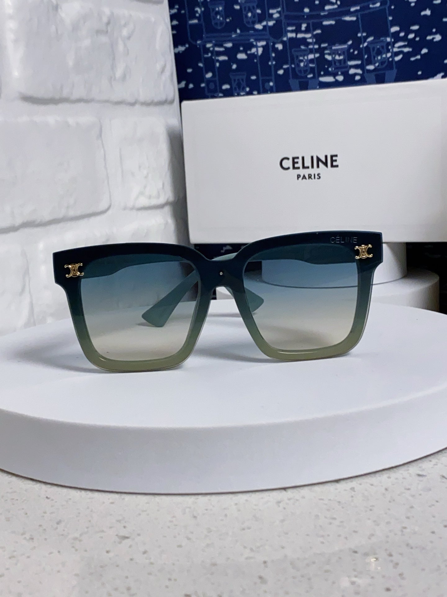 Celine Polarized Square Silver Lens Sunglasses for Men & Women - detail image 2