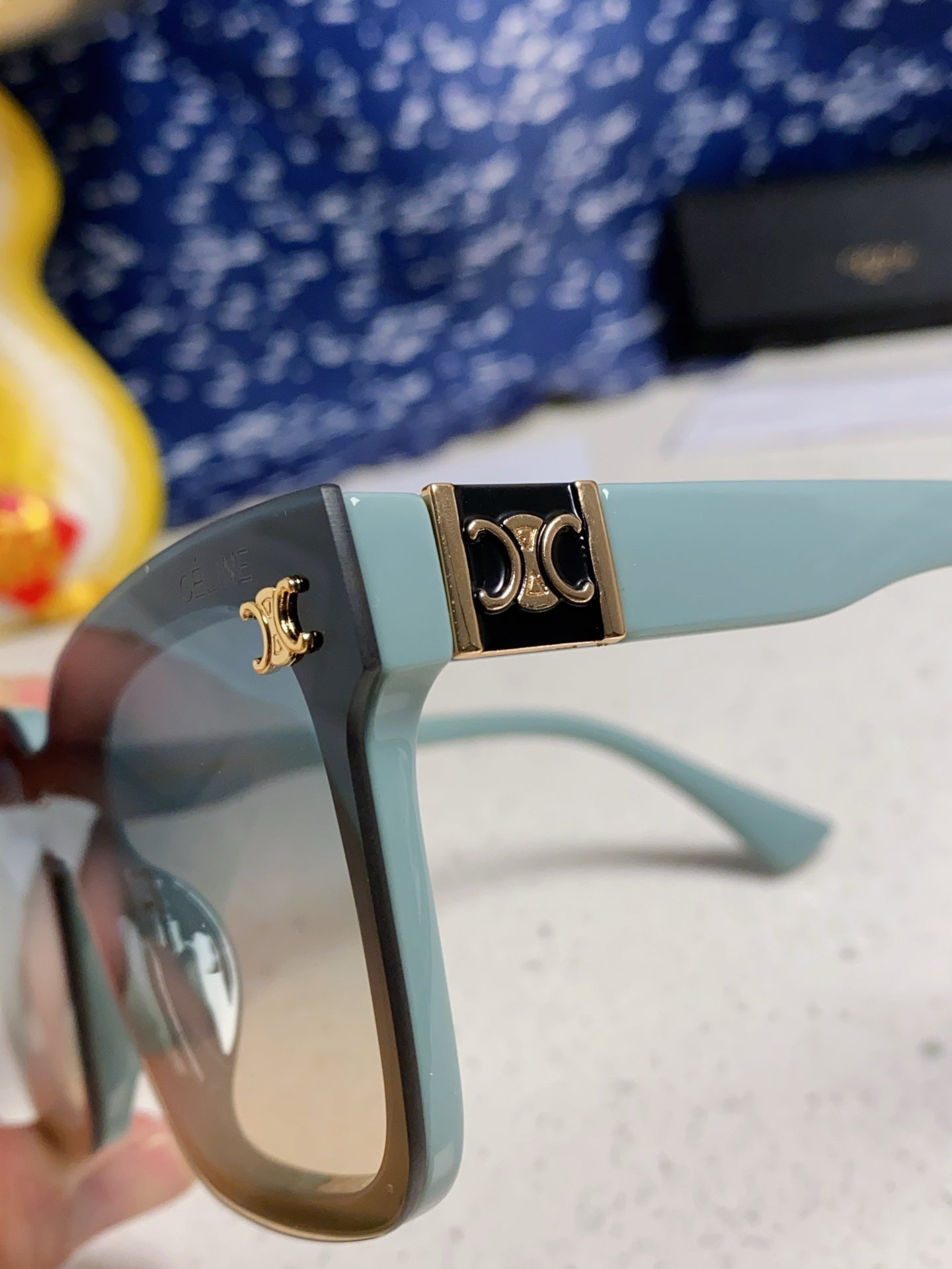Celine Polarized Square Silver Lens Sunglasses for Men & Women - detail image 7