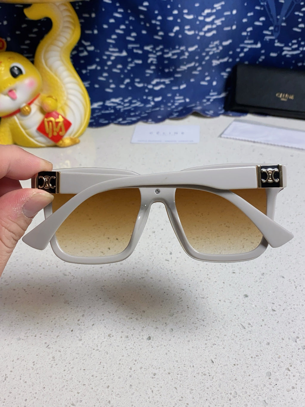Celine Polarized Square Brown Lens Sunglasses for Men & Women - detail image 5
