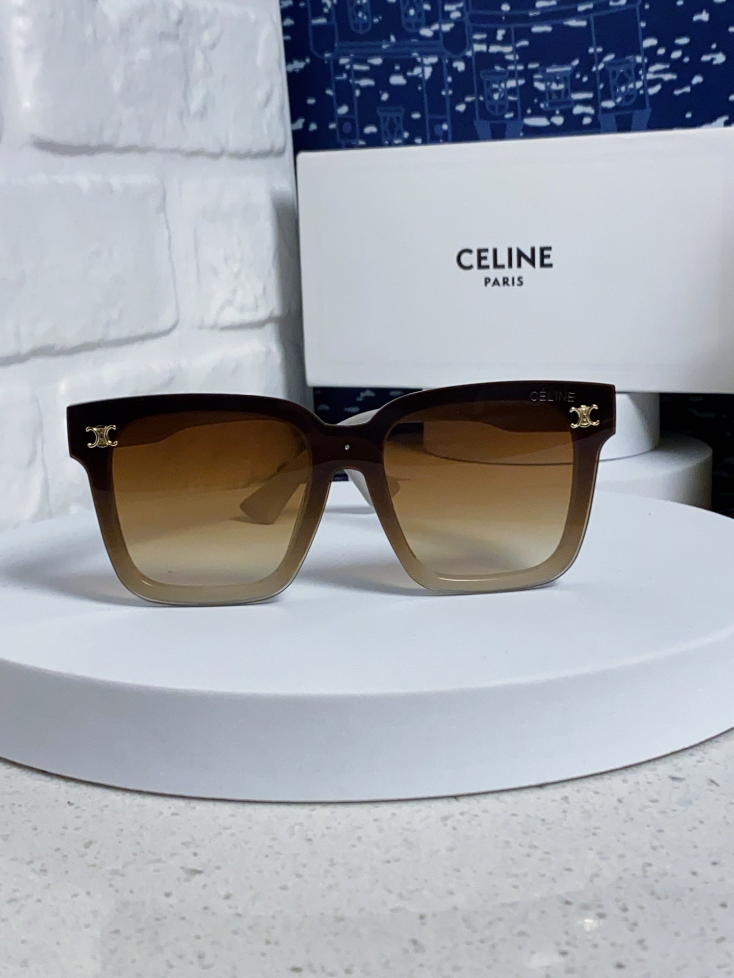 Celine Polarized Square Brown Lens Sunglasses for Men & Women - detail image 2