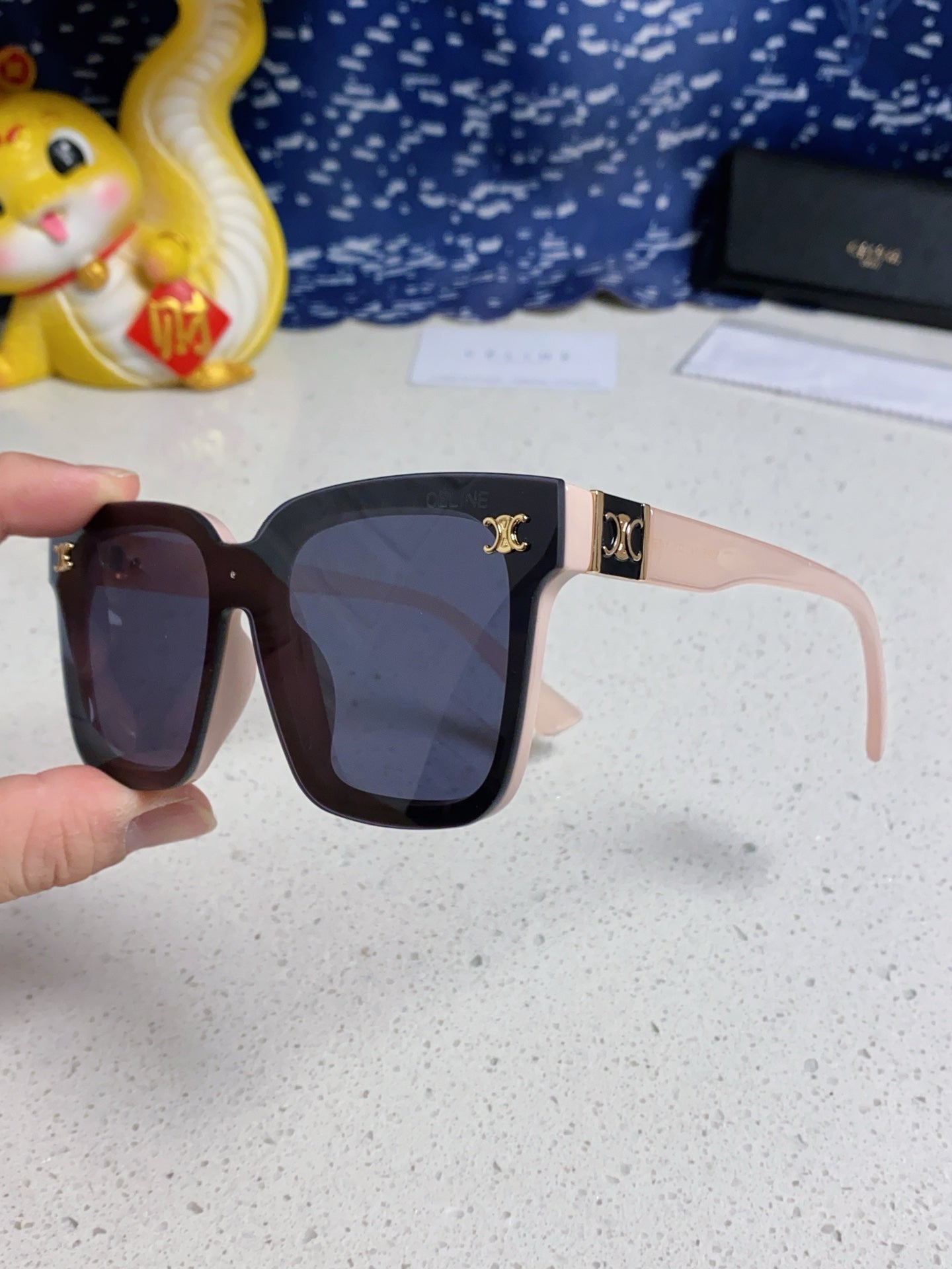 Celine Polarized Square Blue Lens Sunglasses for Men & Women - 449290 - detail image 6