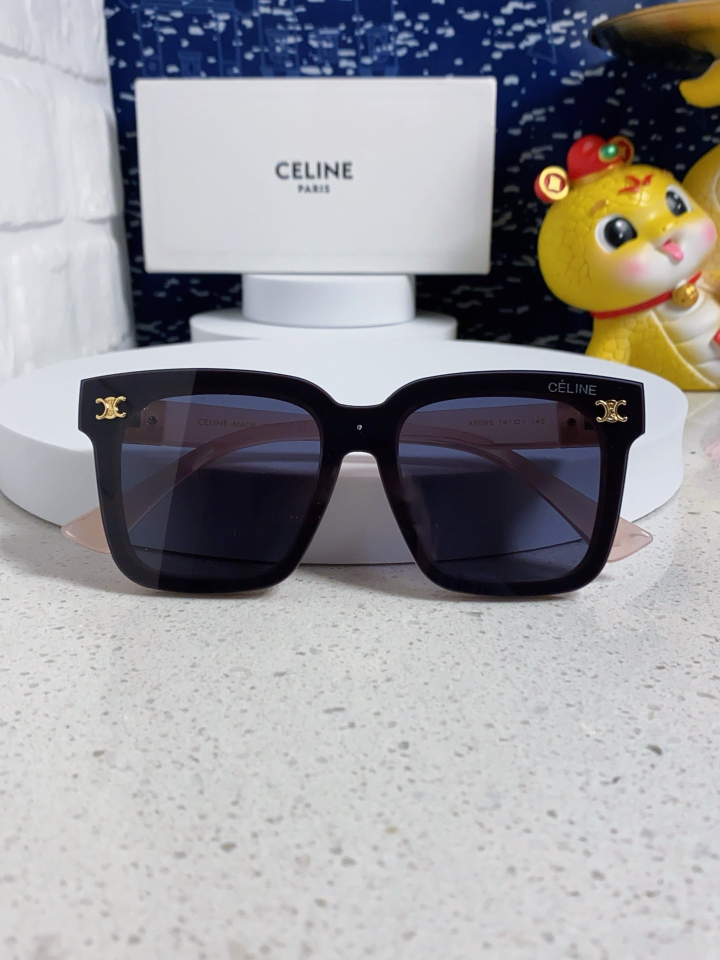 Celine Polarized Square Blue Lens Sunglasses for Men & Women - 449290 - detail image 9
