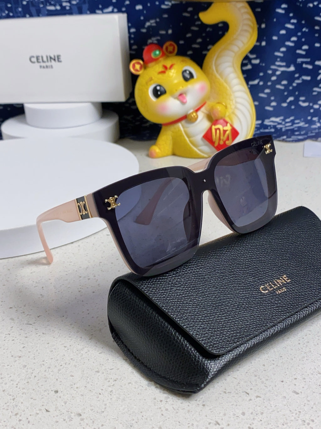 Celine Polarized Square Blue Lens Sunglasses for Men & Women - 449290 - detail image 10