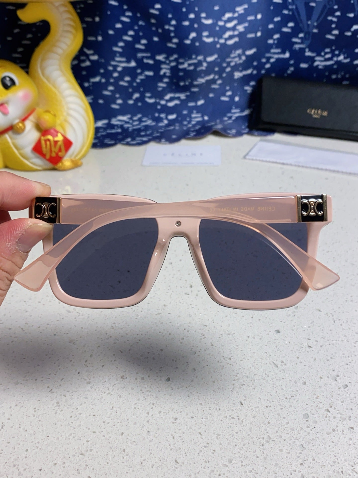 Celine Polarized Square Blue Lens Sunglasses for Men & Women - 449290 - detail image 5