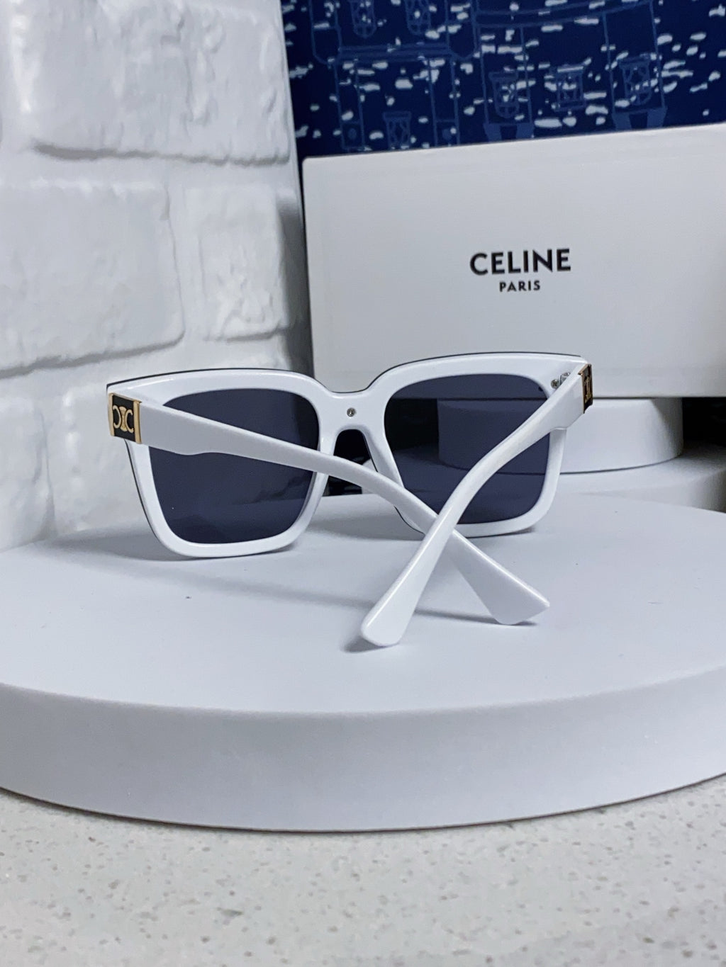 Celine Polarized Square Blue Lens Sunglasses for Men & Women - 449291 - detail image 3