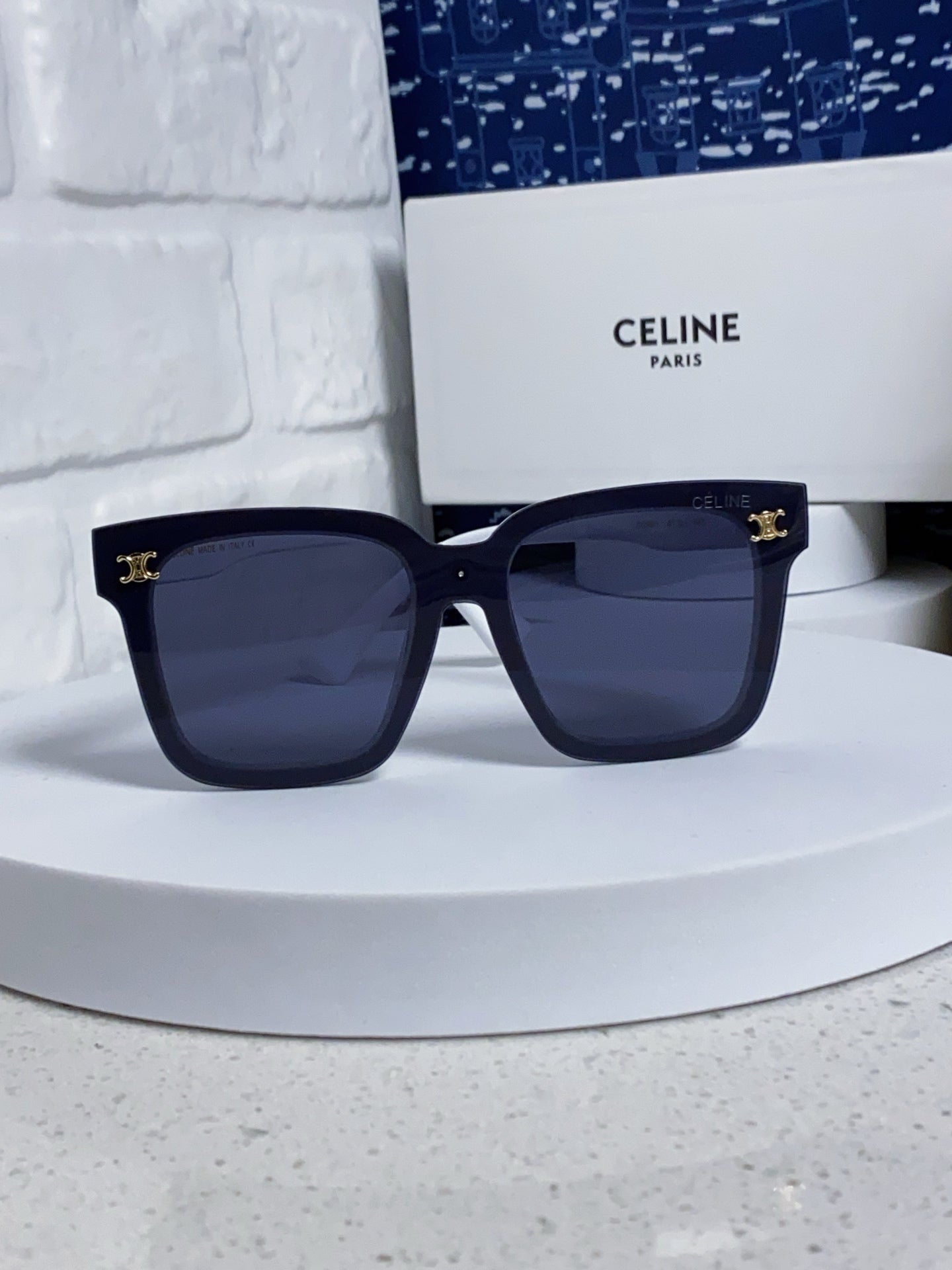 Celine Polarized Square Blue Lens Sunglasses for Men & Women - 449291 - detail image 2