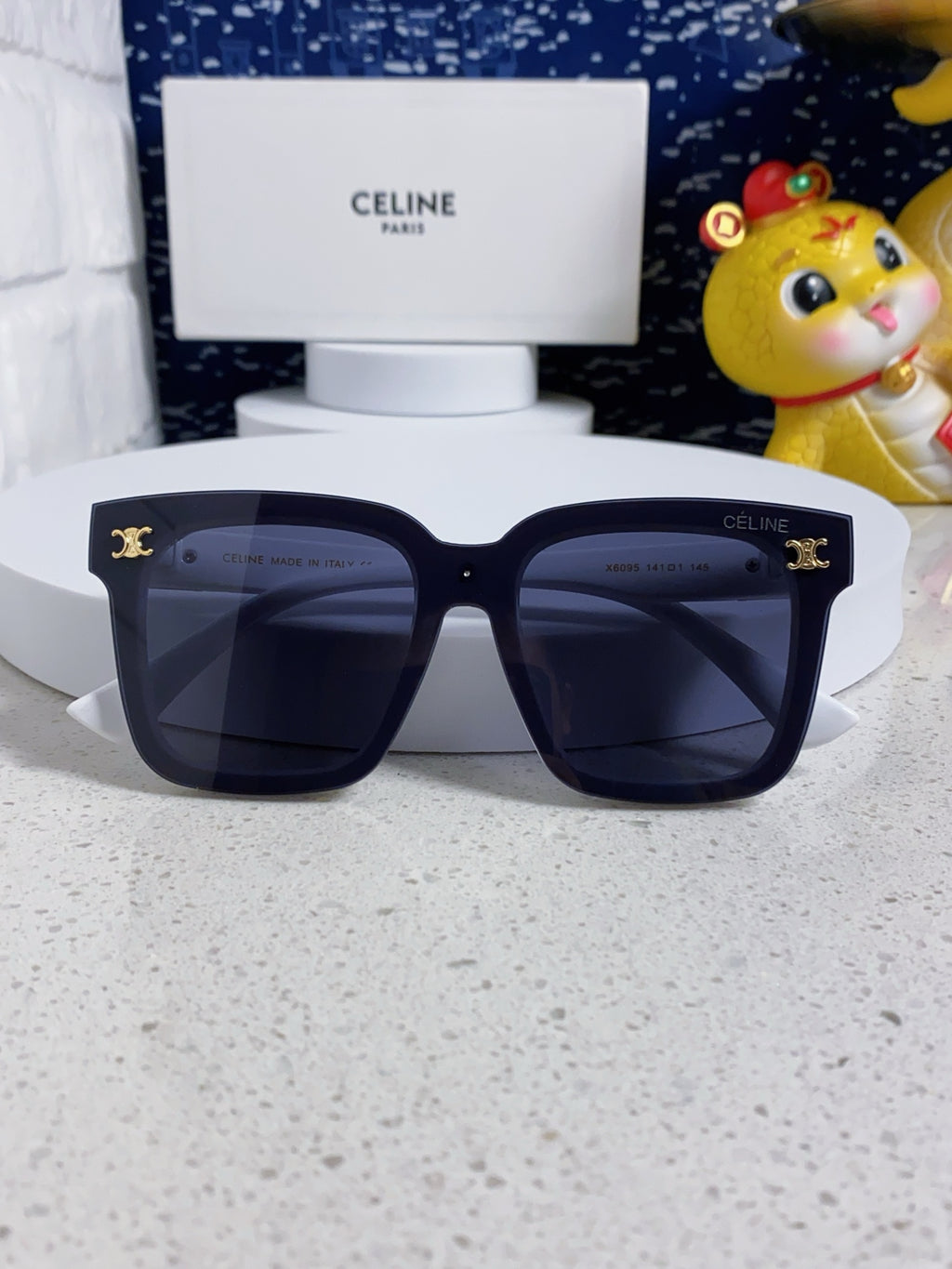 Celine Polarized Square Blue Lens Sunglasses for Men & Women - 449291 - detail image 8