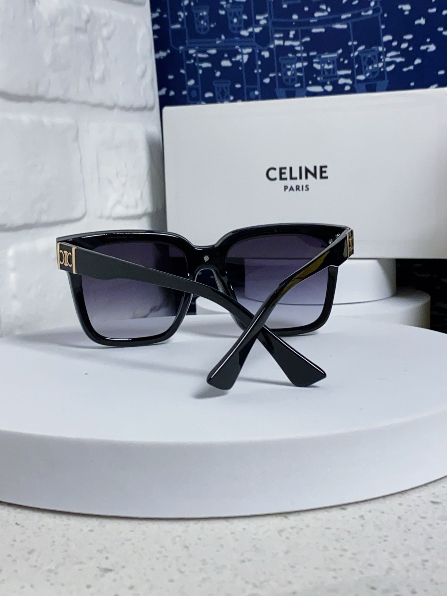 Celine Polarized Square Blue Lens Sunglasses for Men & Women - 449292 - detail image 3