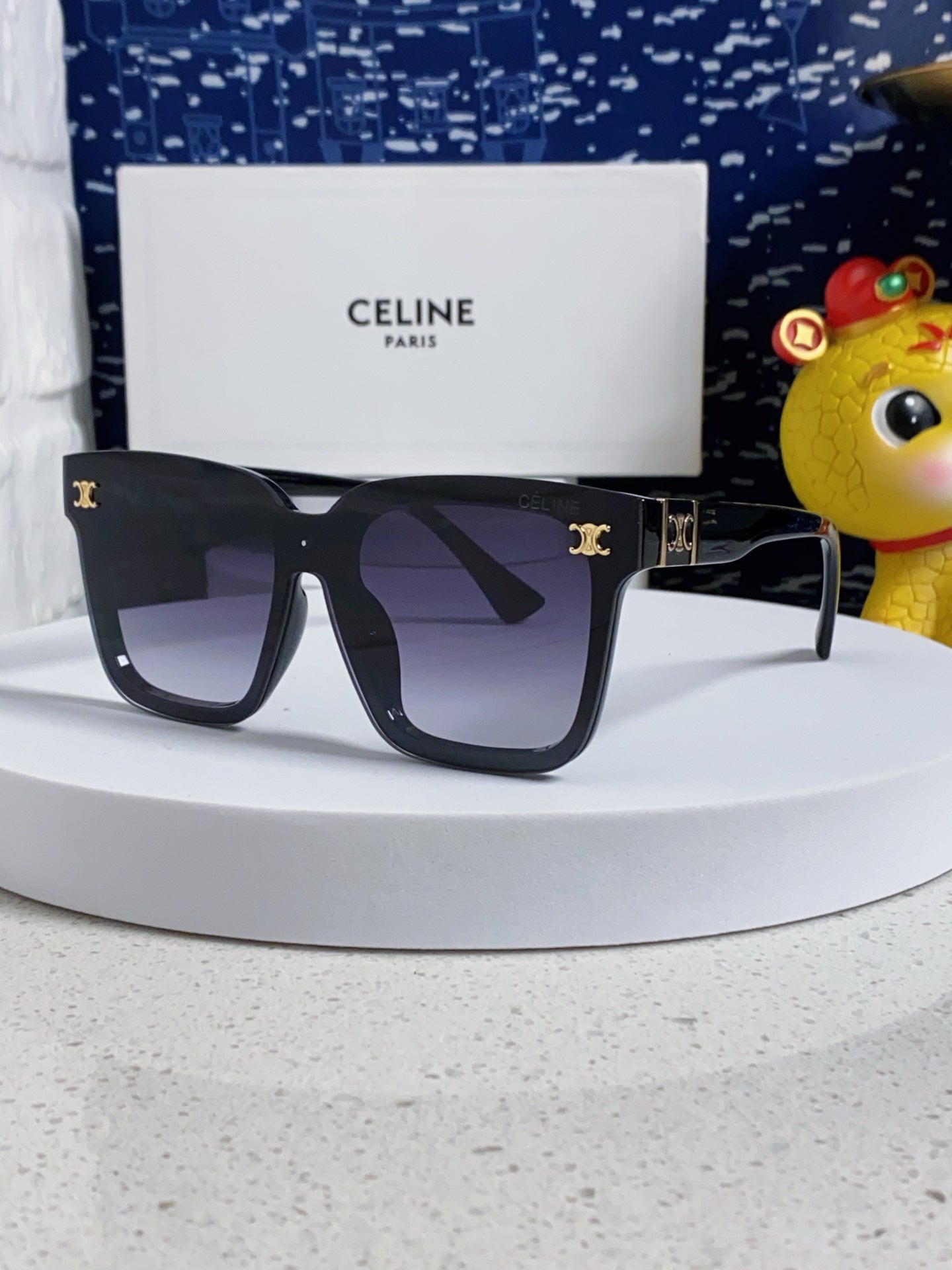 Celine Polarized Square Blue Lens Sunglasses for Men & Women - 449292
